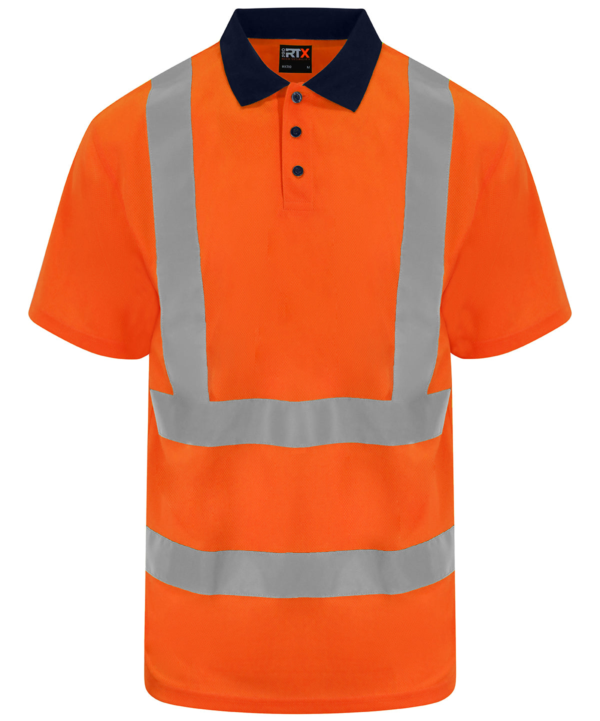 Pólóbolur ProRTX High Visibility RX710 – HV Orange/Navy – 5XL