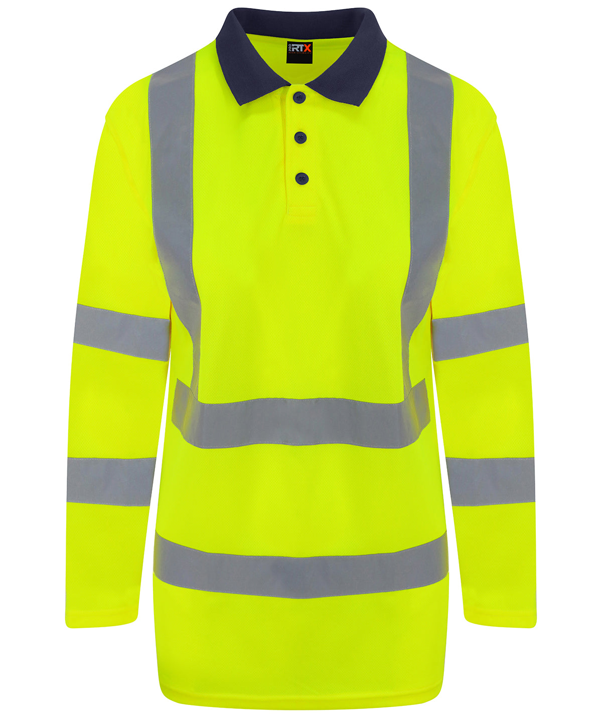 Pólóbolur ProRTX High Visibility RX715 – HV Yellow/Navy – 5XL