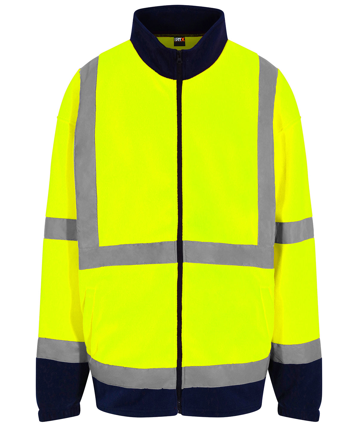 Flíspeysa ProRTX High Visibility RX750 – HV Yellow/Navy – 5XL