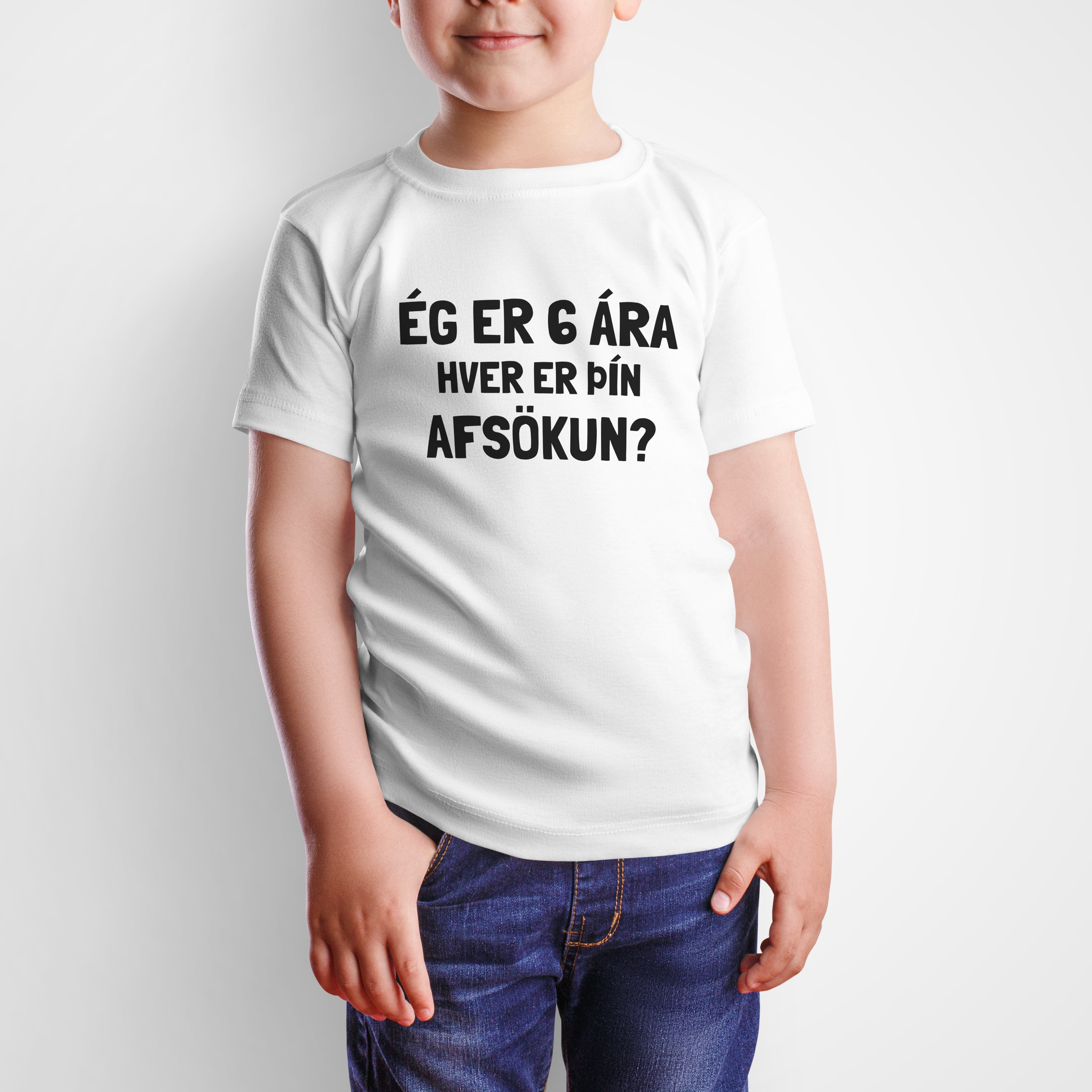 ÉG ER 1-10 ÁRA HVER ER ÞÍN AFSÖKUN - stuttermabolur