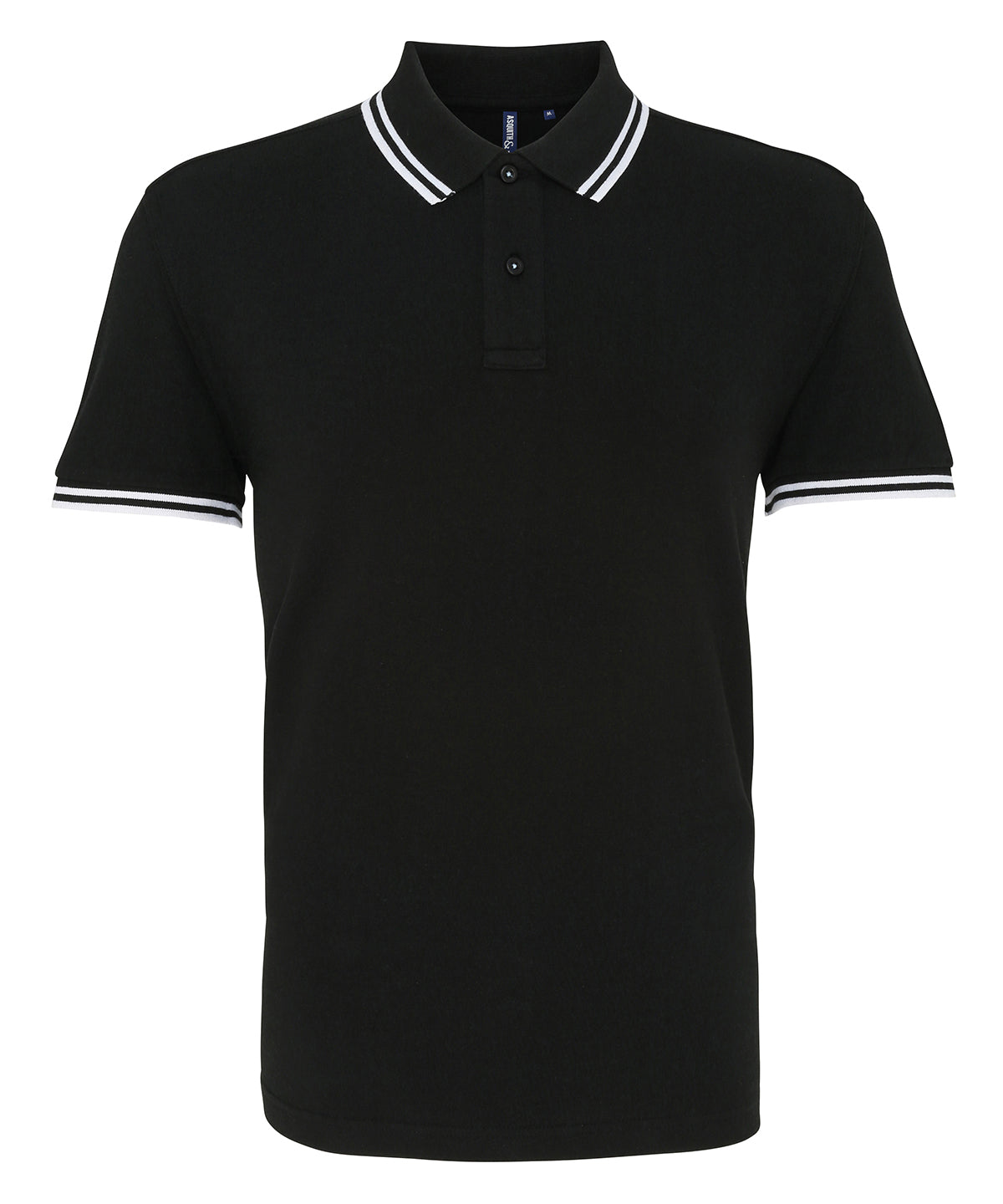 Pólóbolur Asquith & Fox AQ011 – Black/White – 3XL