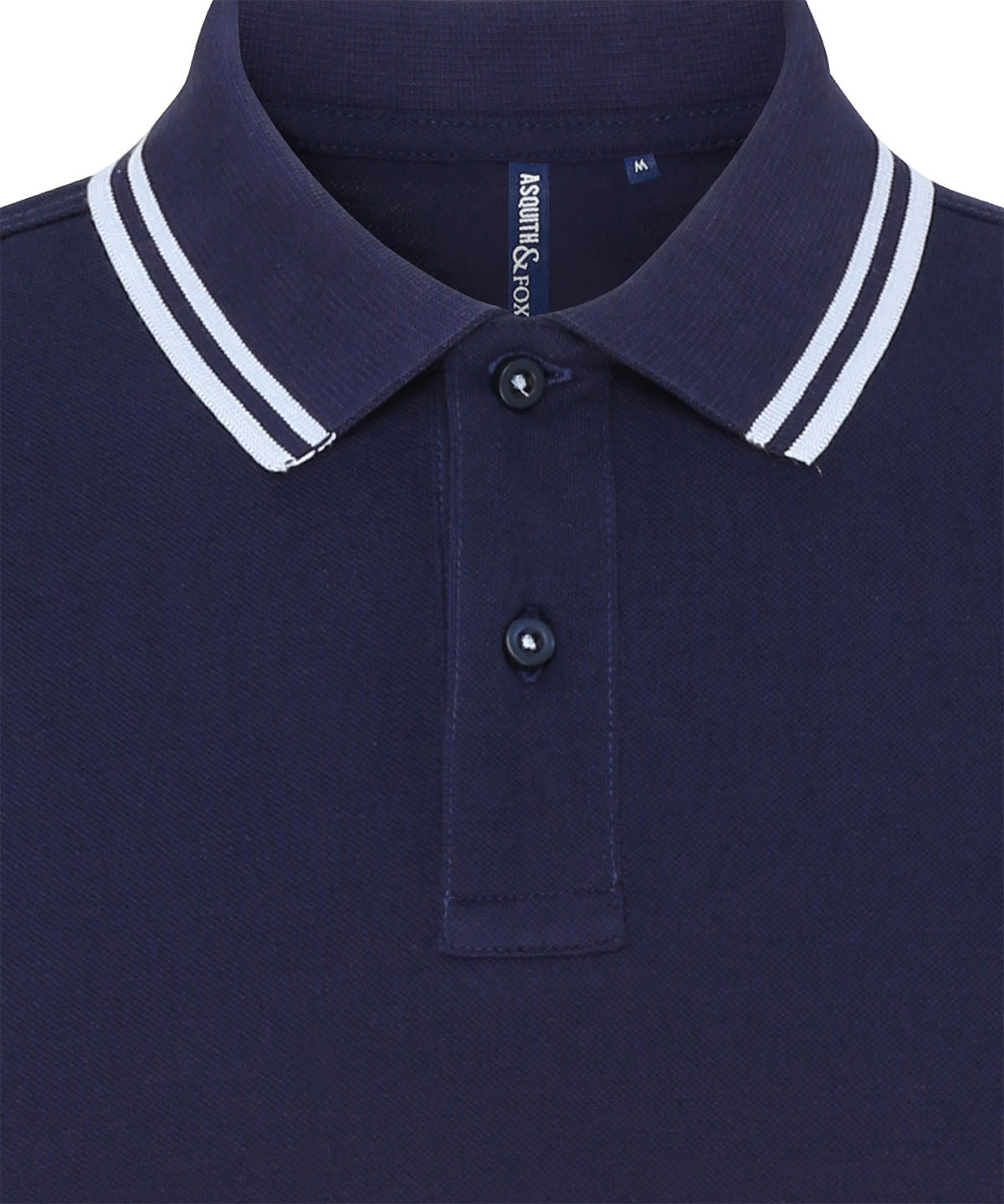 Pólóbolur Asquith & Fox AQ021 – Navy/White – 2XL