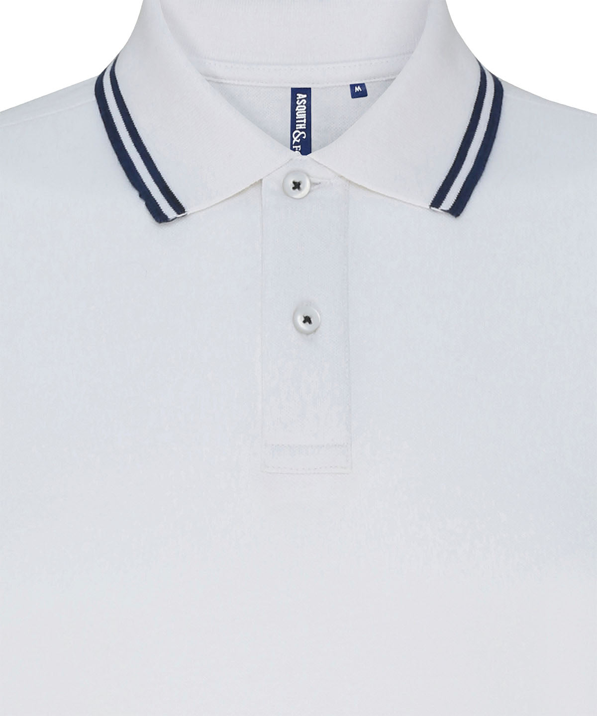 Pólóbolur Asquith & Fox AQ021 – White/Navy – 2XL