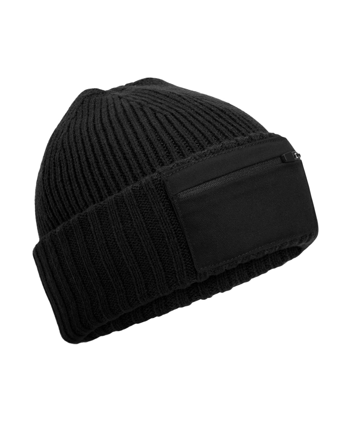 Húfa Beechfield B334R – Svartur – One size