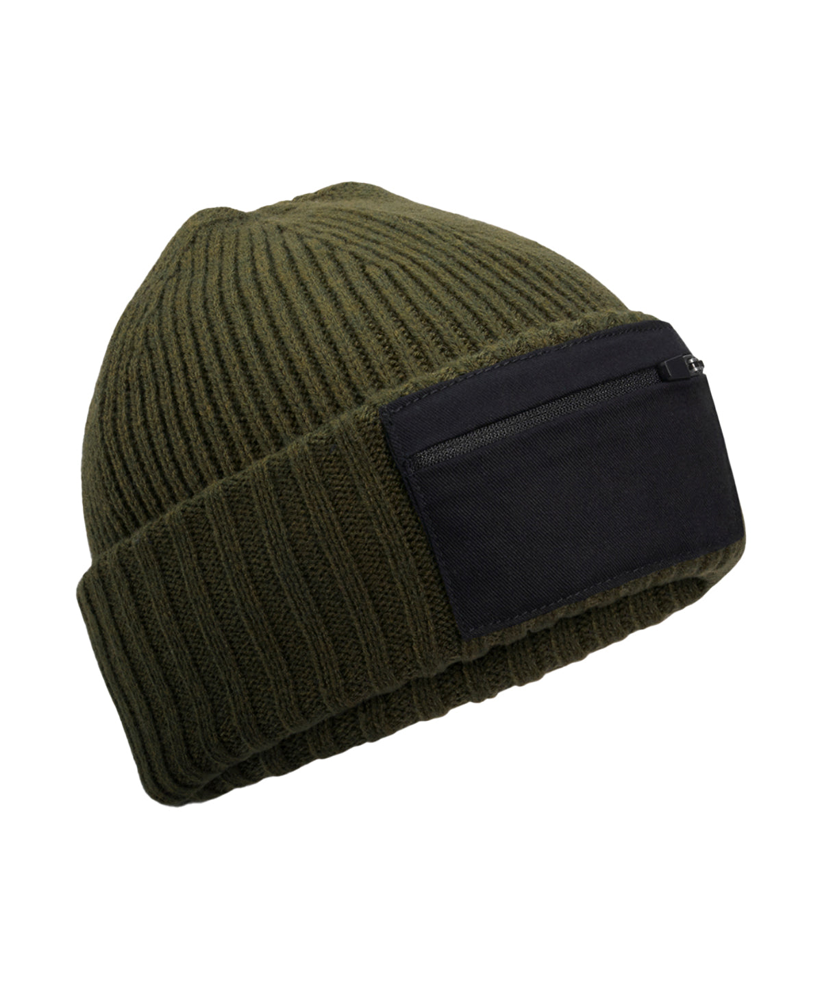 Húfa Beechfield B334R – Military Green/Black – One size