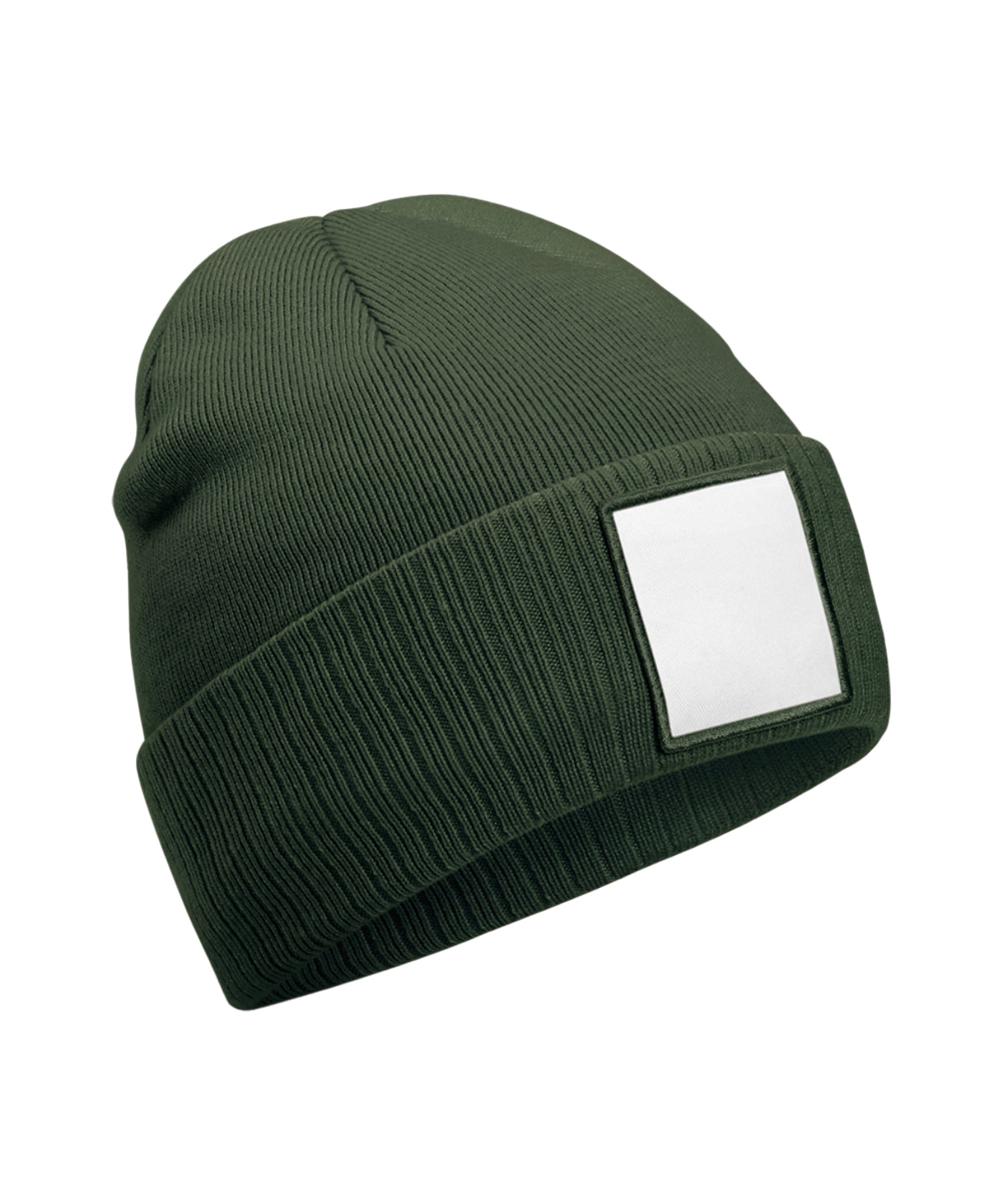 Húfa Beechfield B337R – Olive Green/White – One size