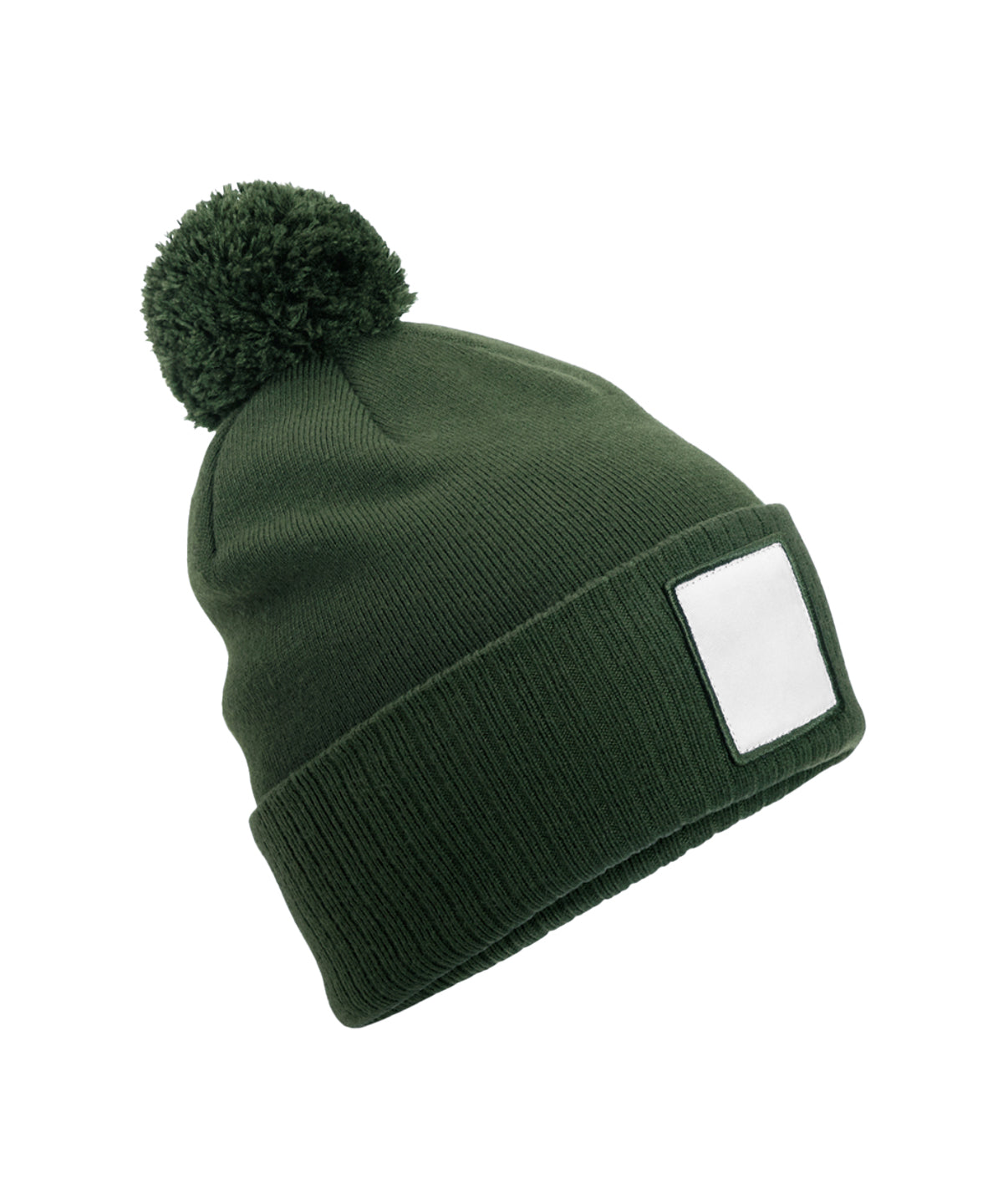 Húfa Beechfield B338R – Olive Green/White – One size