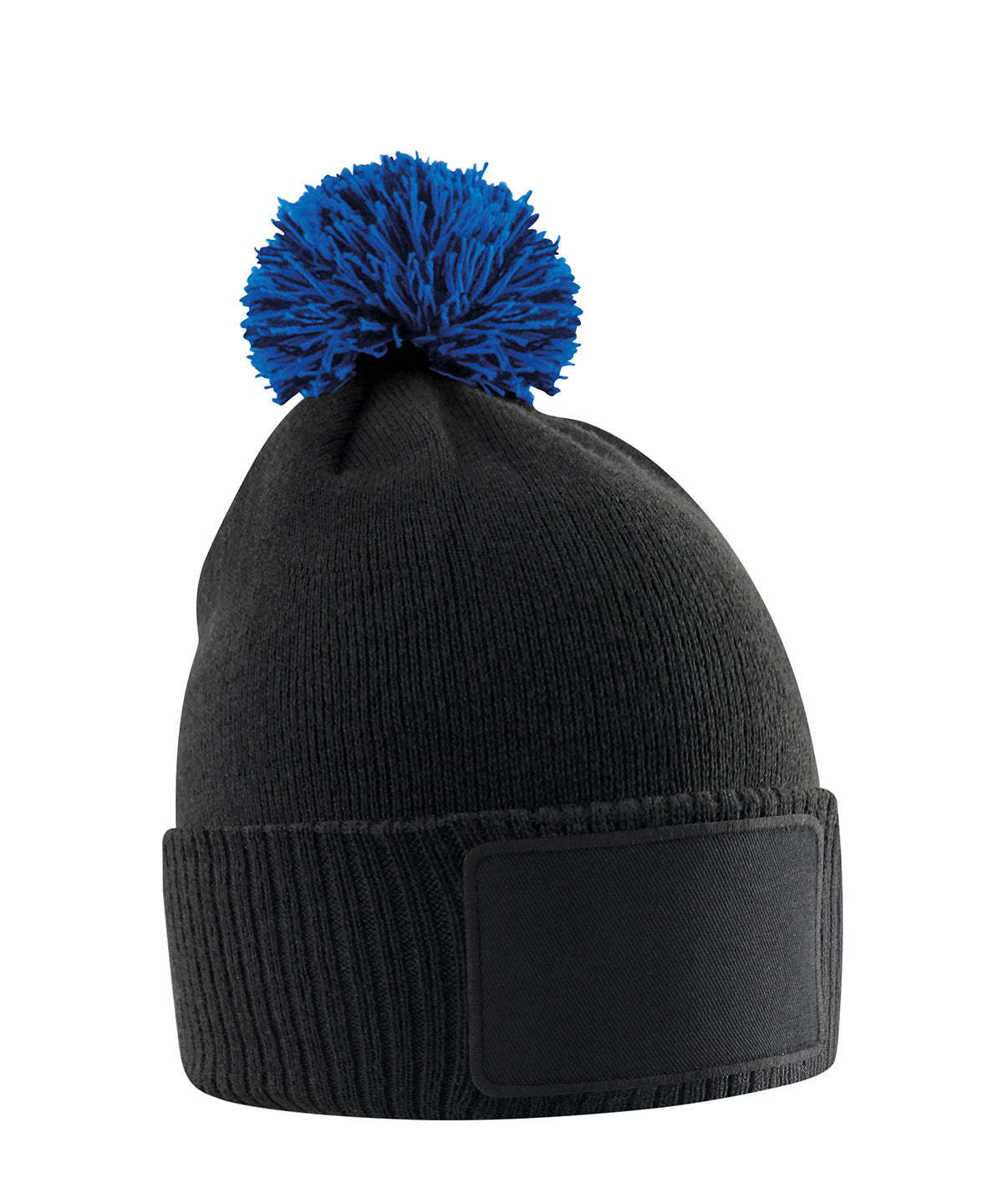 Húfa Beechfield B443B – Black/Bright Royal – One size