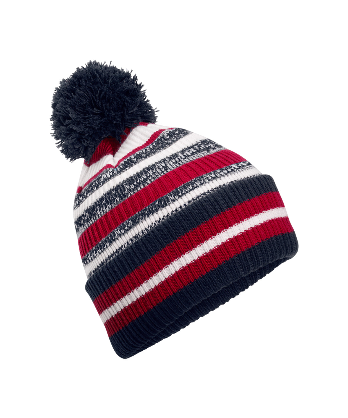 Húfa Beechfield B474R – French Navy/Classic Red/White – One size