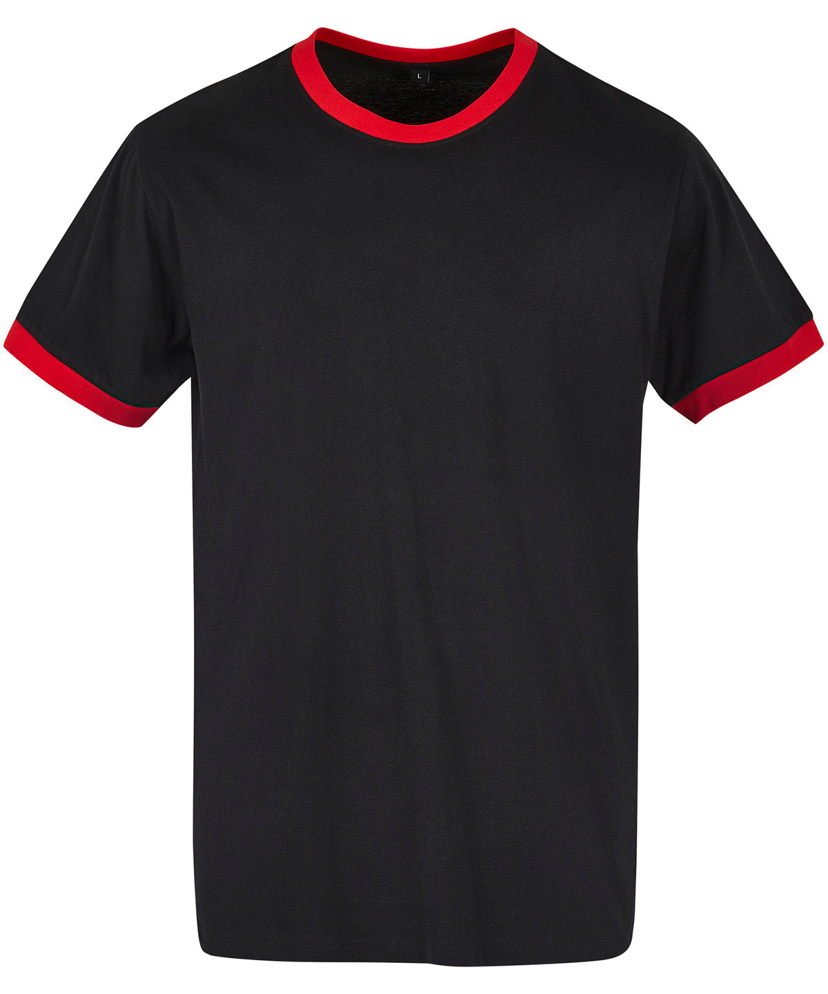 Stuttermabolur Build Your Brand Basic BB022 – Black/City Red – 5XL