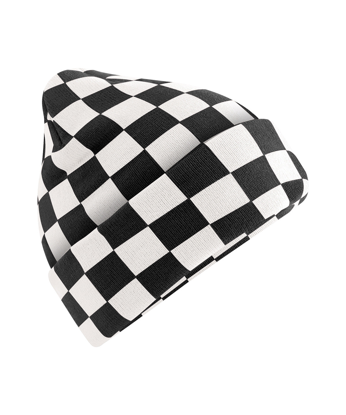 Húfa Beechfield BC531 – Black/Soft White – One size