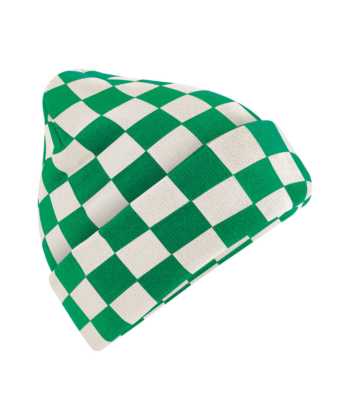 Húfa Beechfield BC531 – Kelly Green/Off White – One size
