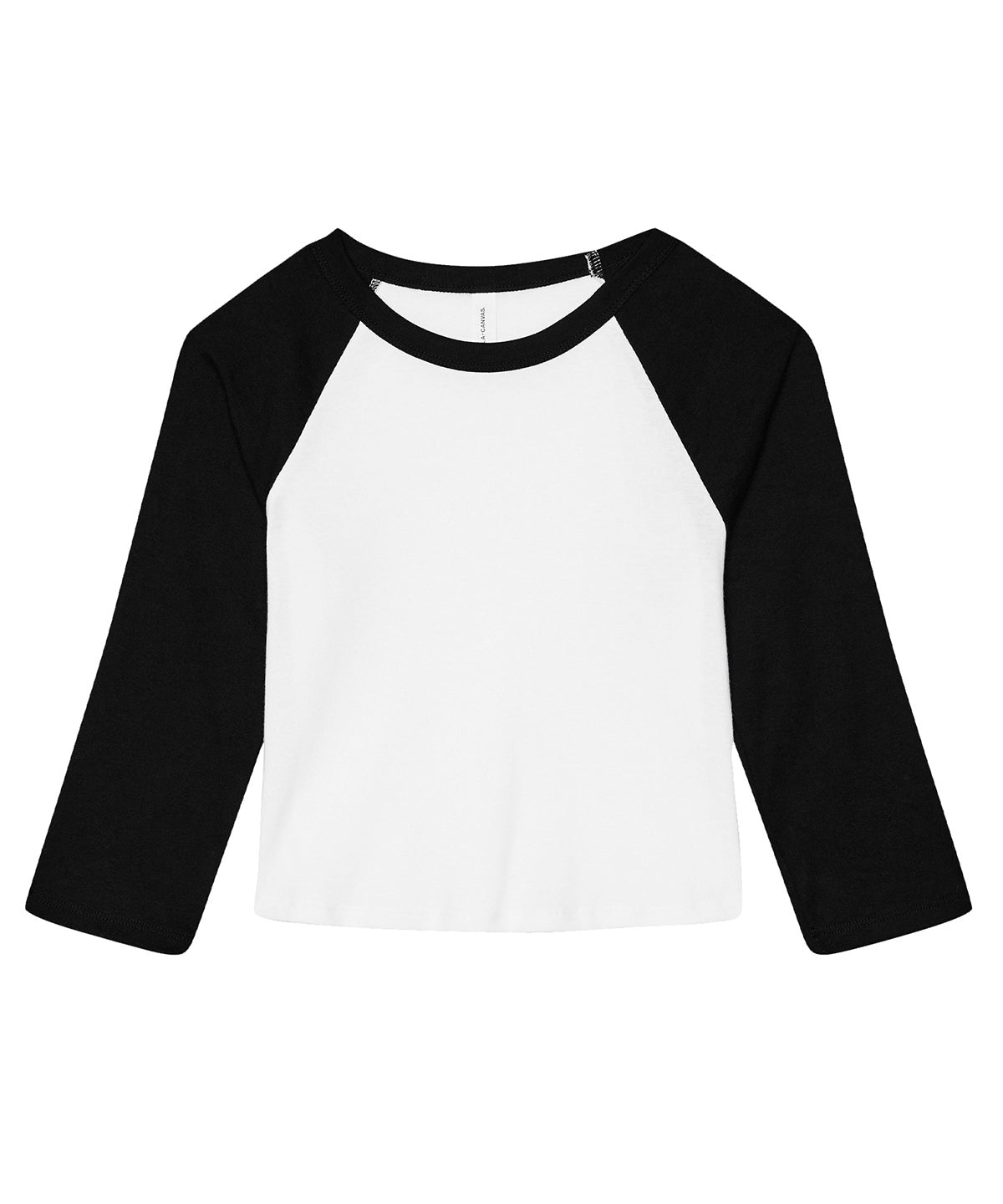 Stuttermabolur Bella Canvas BE142 – White/Black – 2XL
