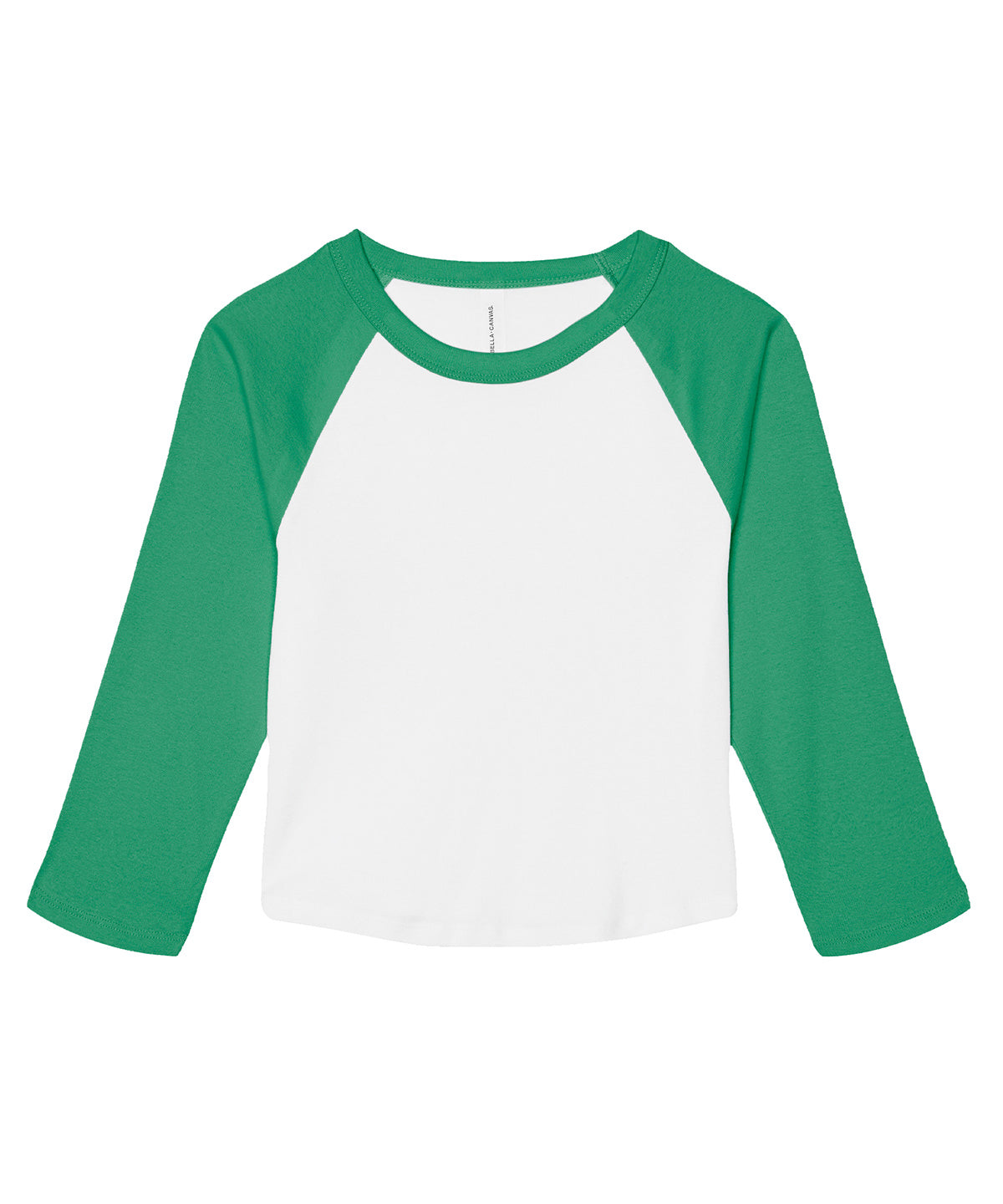 Stuttermabolur Bella Canvas BE142 – White/Kelly – 2XL