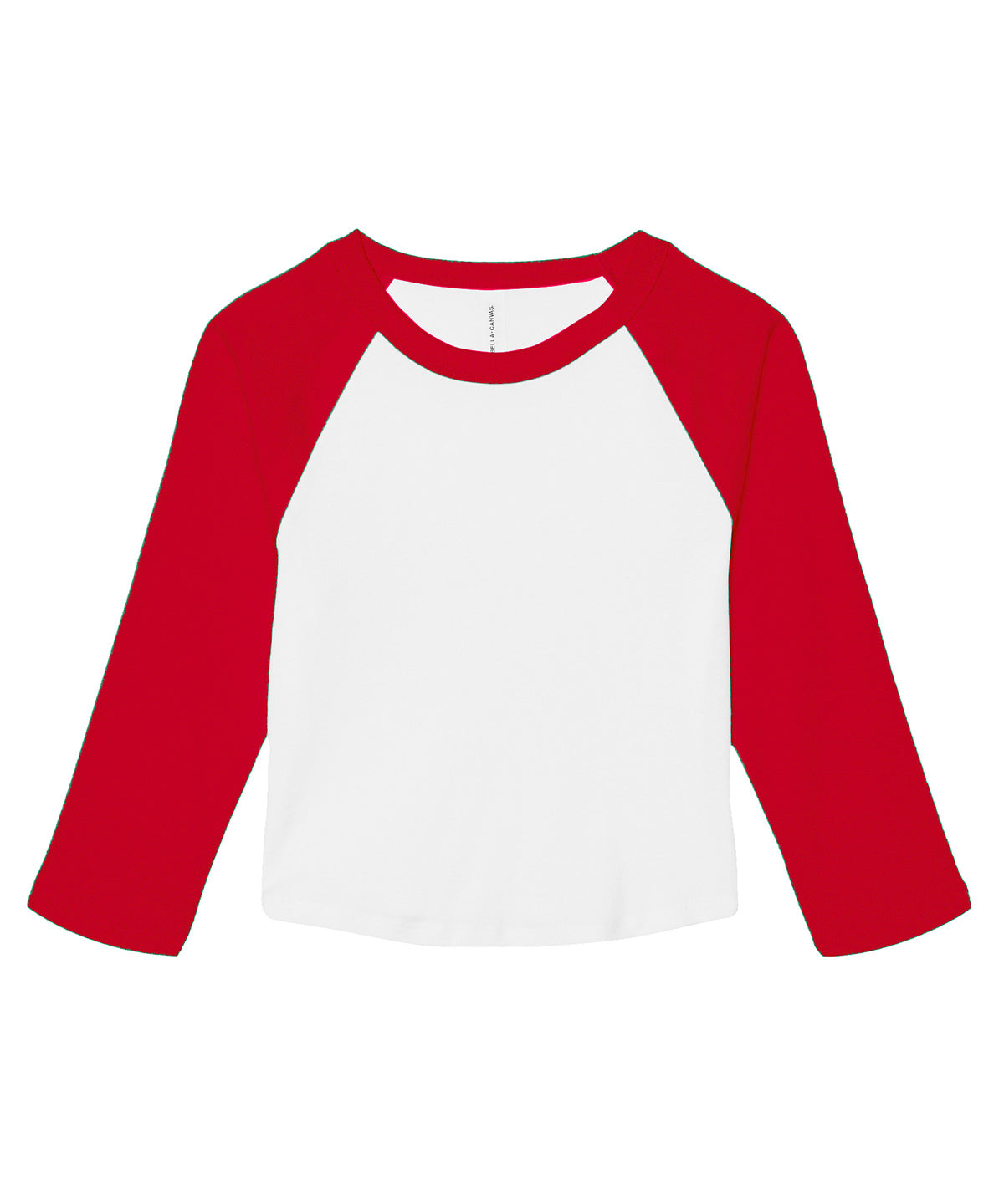 Stuttermabolur Bella Canvas BE142 – White/Red – 2XL