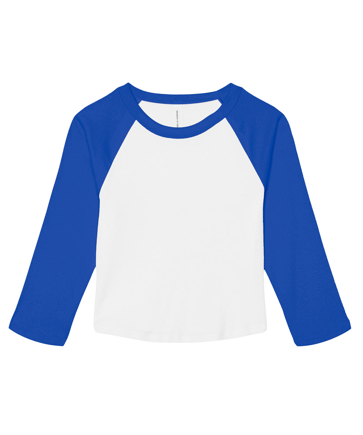 Stuttermabolur Bella Canvas BE142 – White/True Royal – 2XL