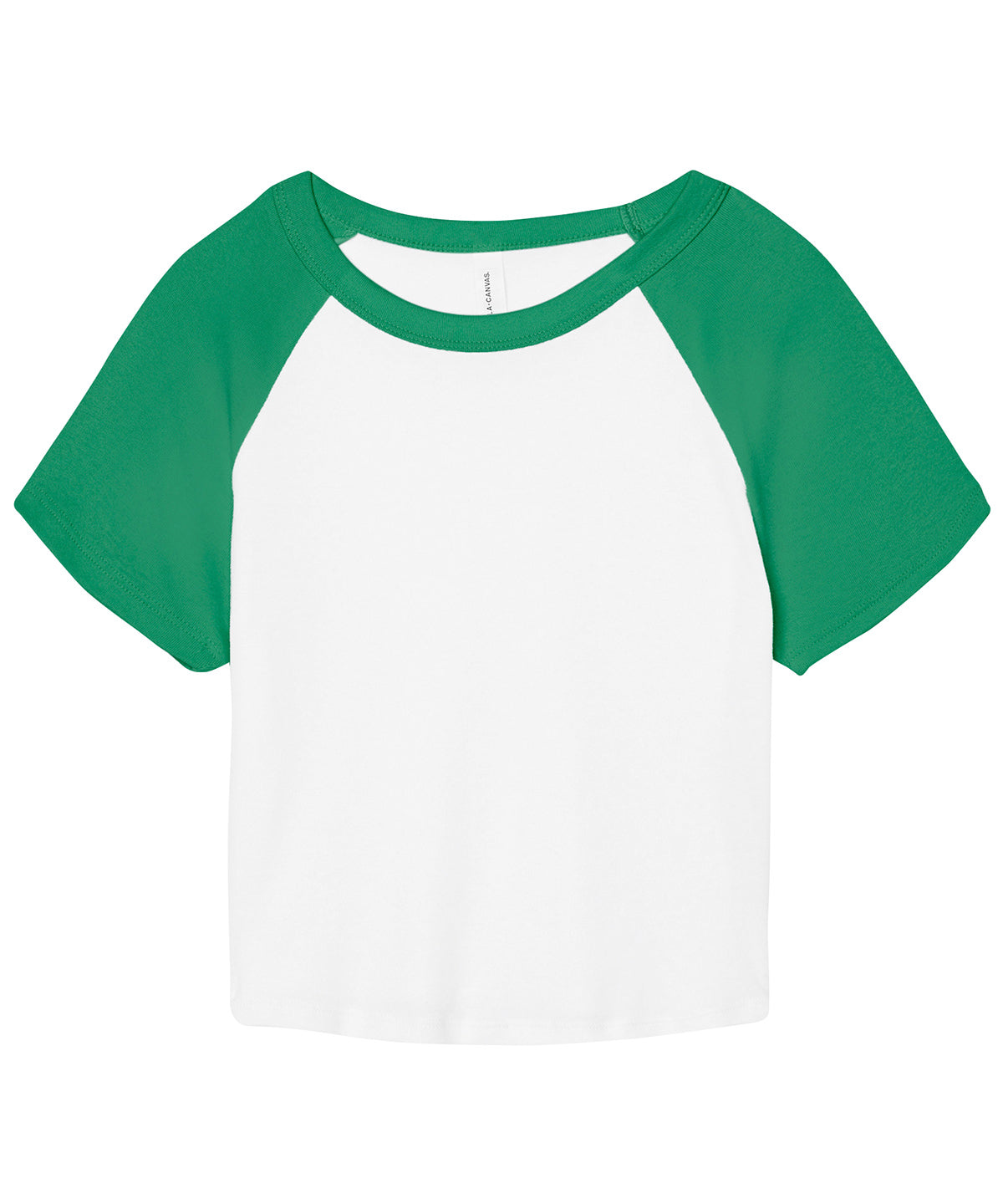 Stuttermabolur Bella Canvas BE143 – White/Kelly – 2XL