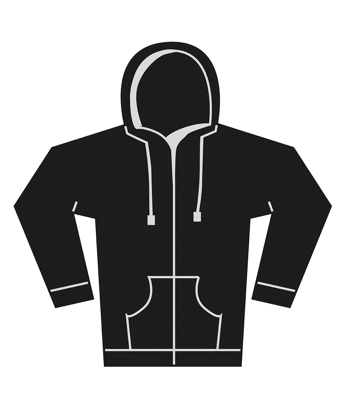 Hettupeysa Bella Canvas BE157 – Svartur – 4XL