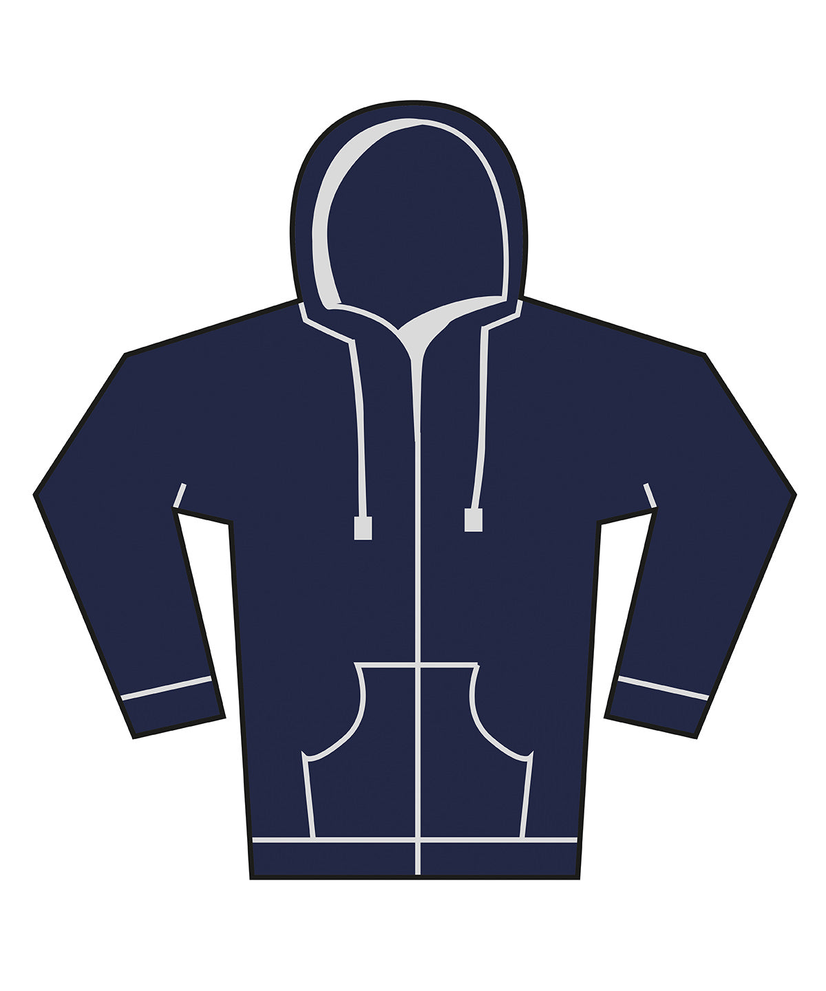 Hettupeysa Bella Canvas BE157 – Dökkblár – 4XL