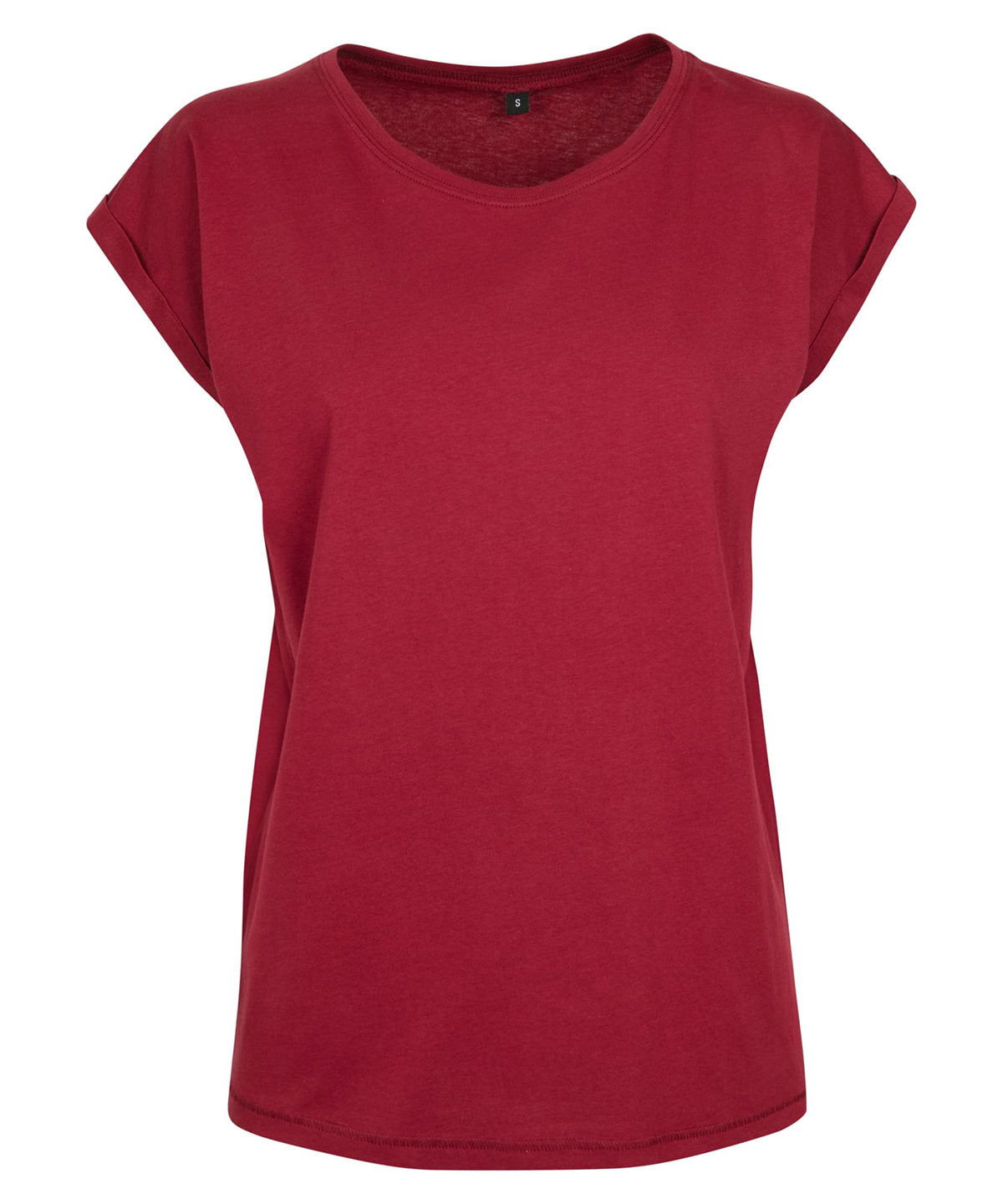 Stuttermabolur Build Your Brand BY021 – Burgundy*† – 5XL
