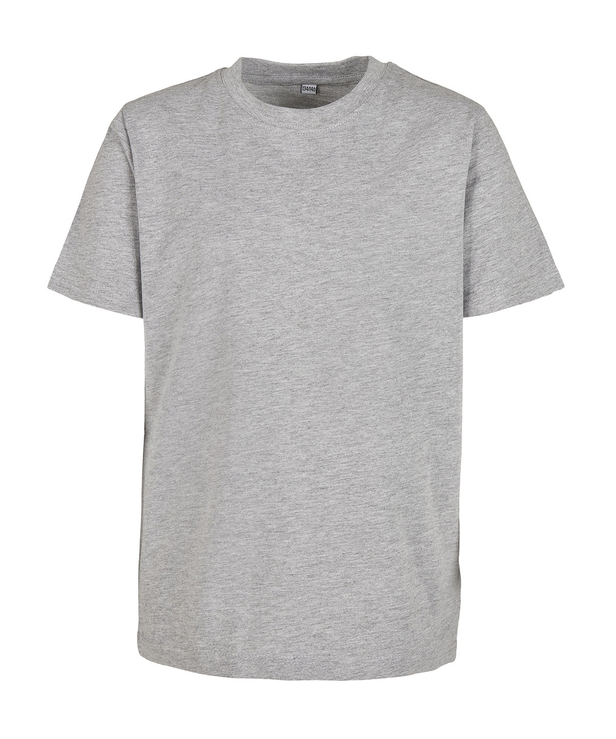 Stuttermabolur Build Your Brand BY158 – Heather Grey – 13/14 Years