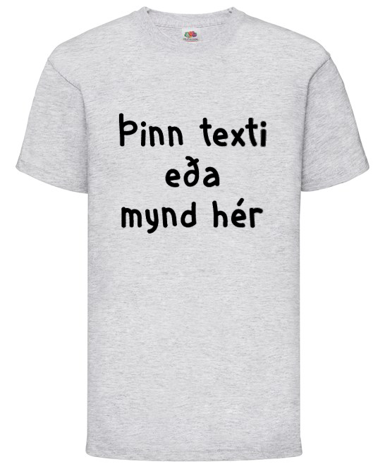 Barnabolur - Grár - Merktu Þinn eigin