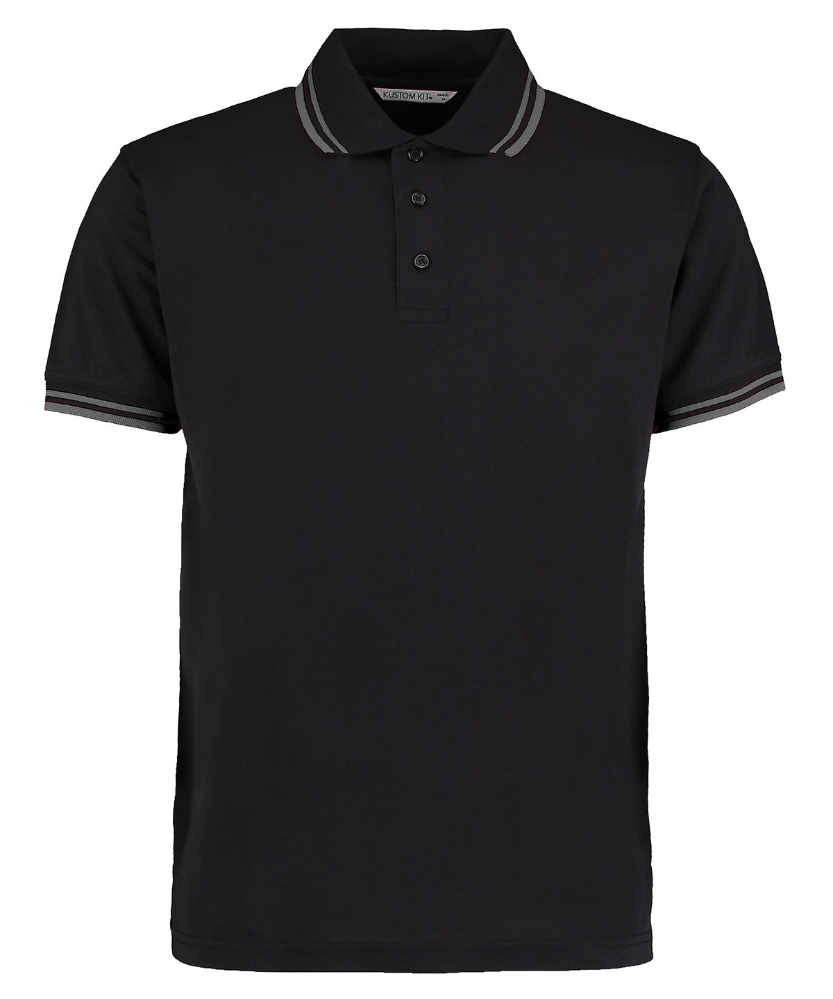 Pólóbolur Kustom Kit KK409 – Black/Charcoal – 3XL