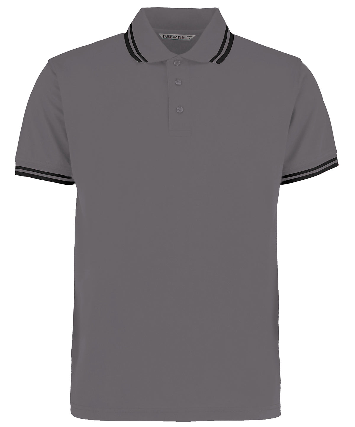 Pólóbolur Kustom Kit KK409 – Charcoal/Black – 3XL