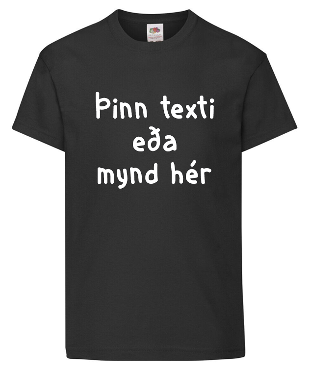 Barnabolur - Svartur - Merktu Þinn eigin