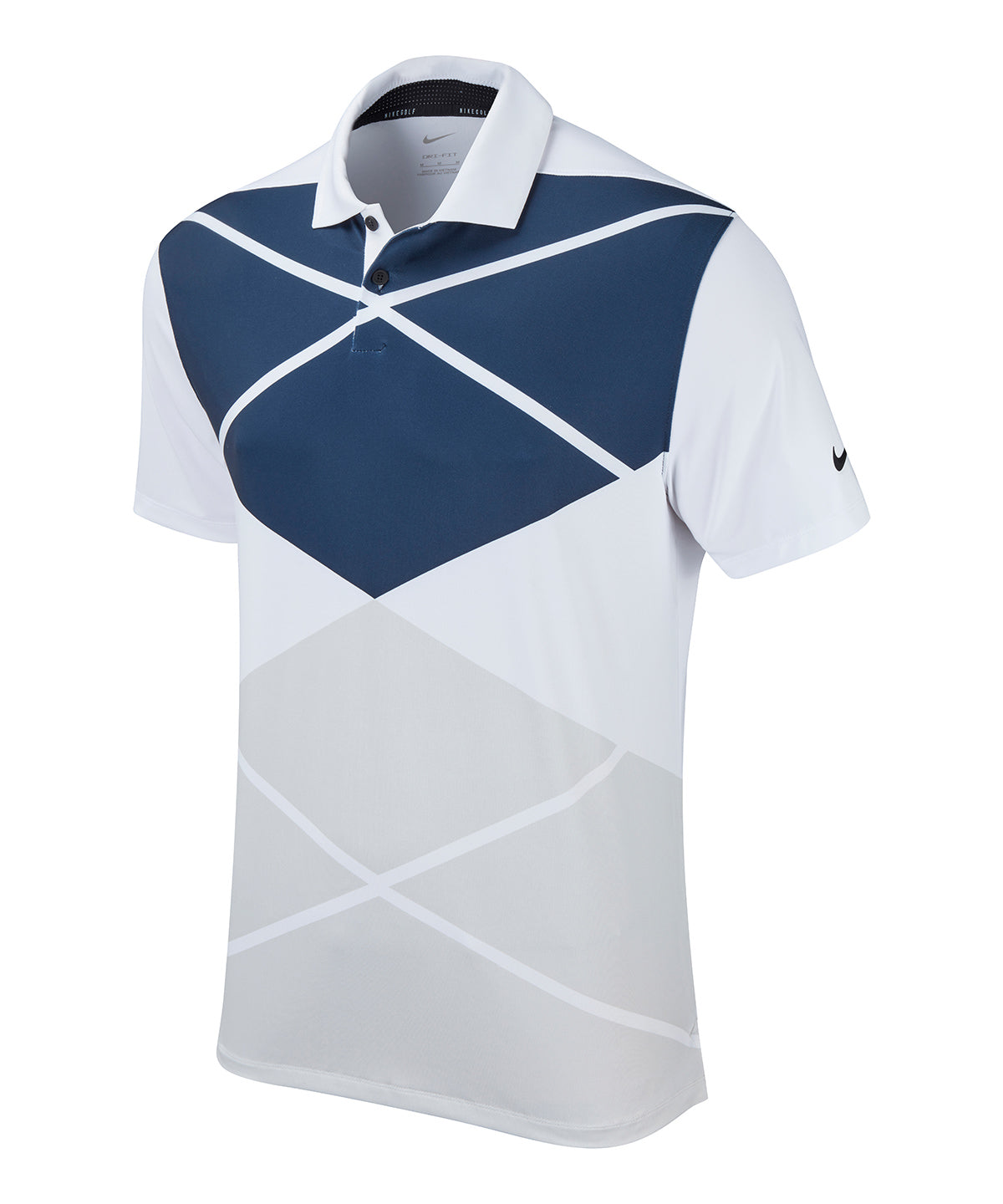 Pólóbolur Nike NK338 – White/Black – 2XL