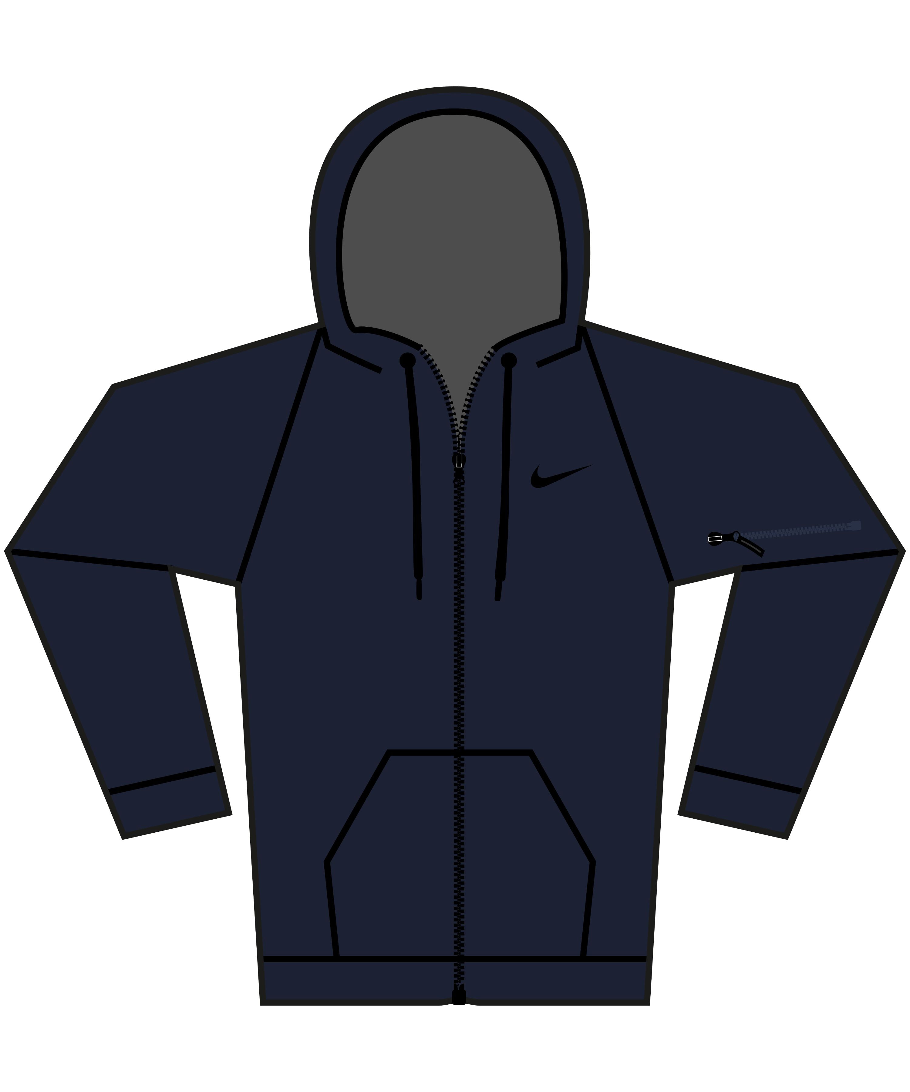 Hettupeysur - Nike Men’s Full-zip Fitness Hoodie