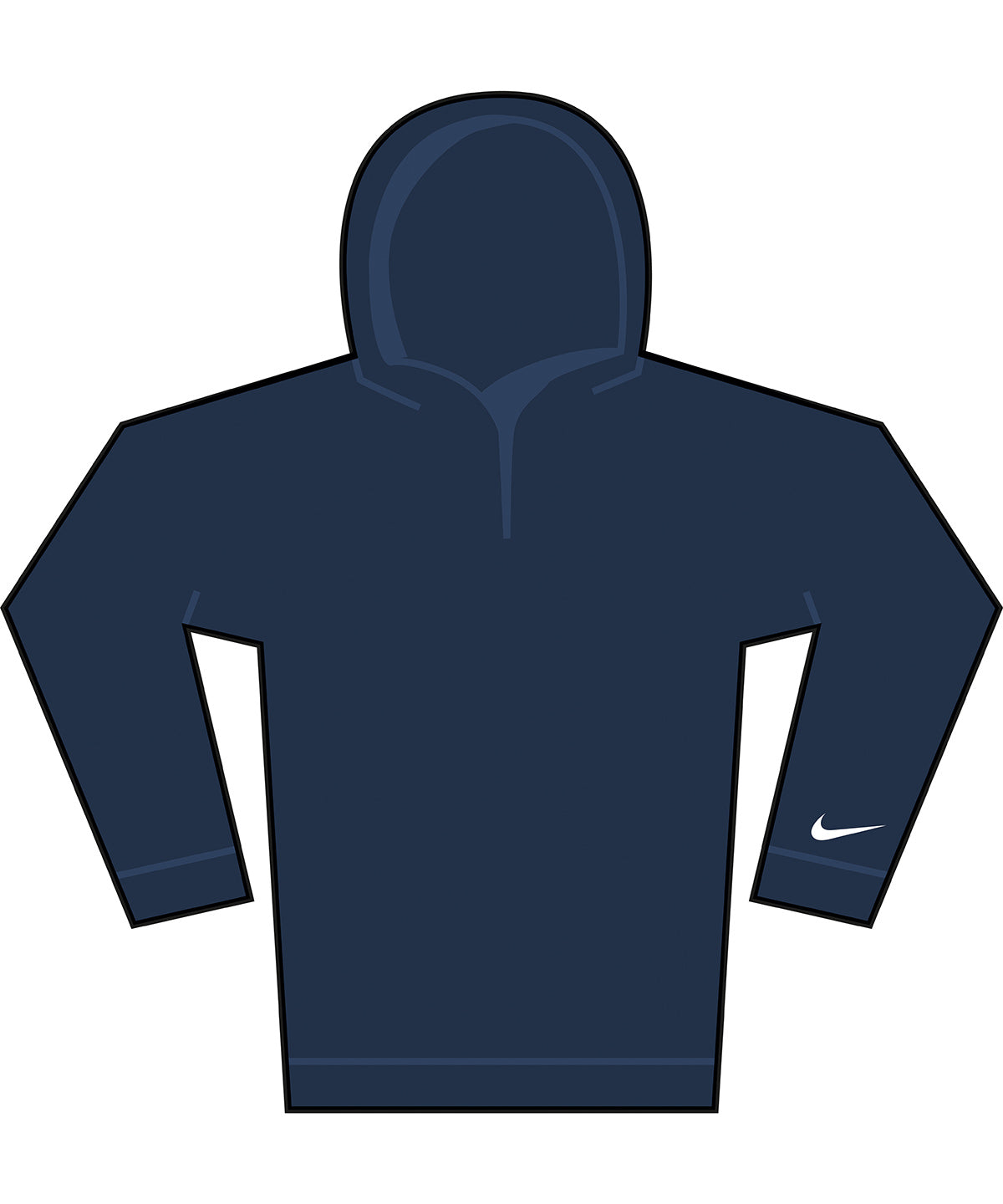 Hettupeysa Nike NK431 – College Navy/White – 2XL