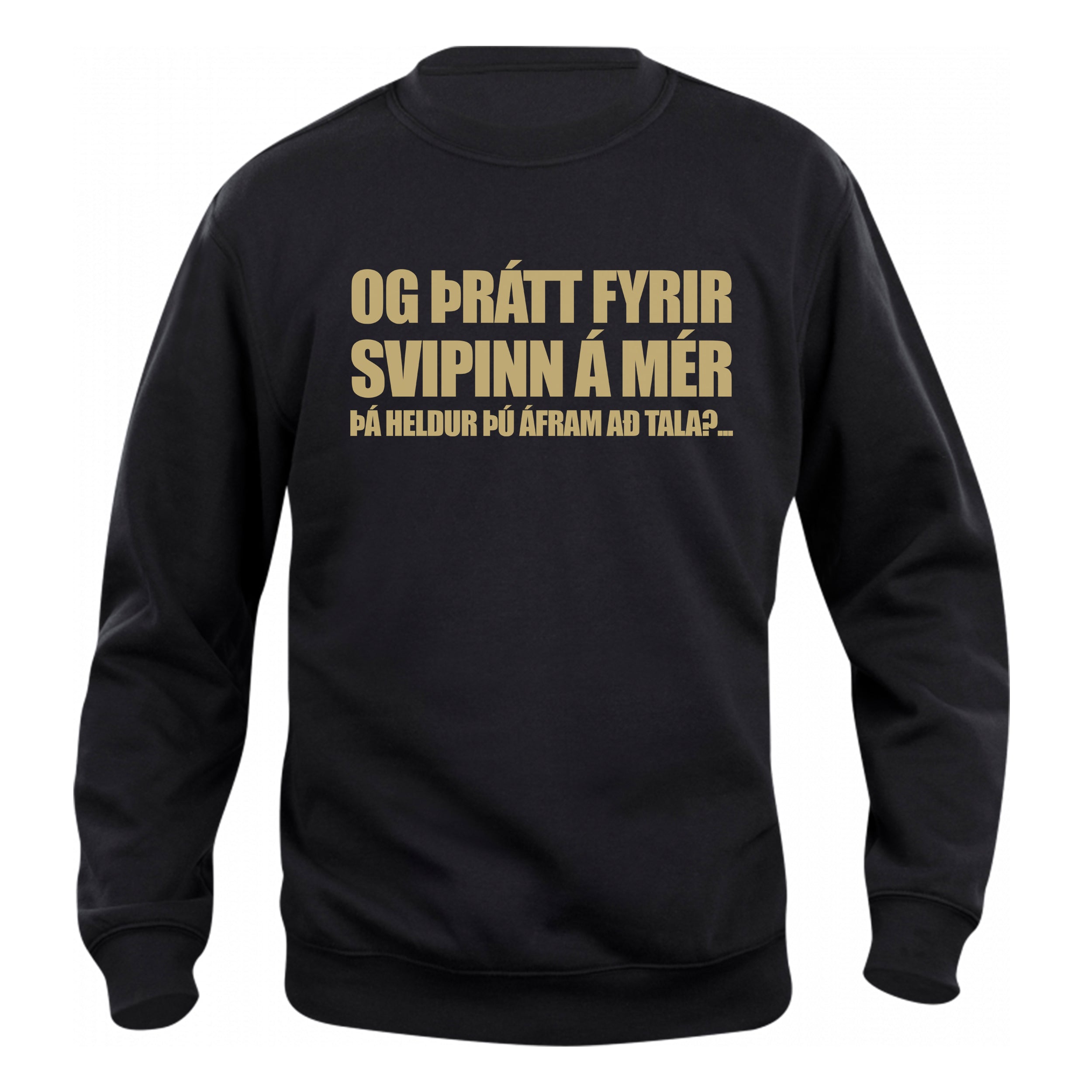 OG ÞRÁTT FYRIR SVIPINN Á MÉR ÞÁ HELDURÐU ÁFRAM AÐ TALA... - sweatshirt