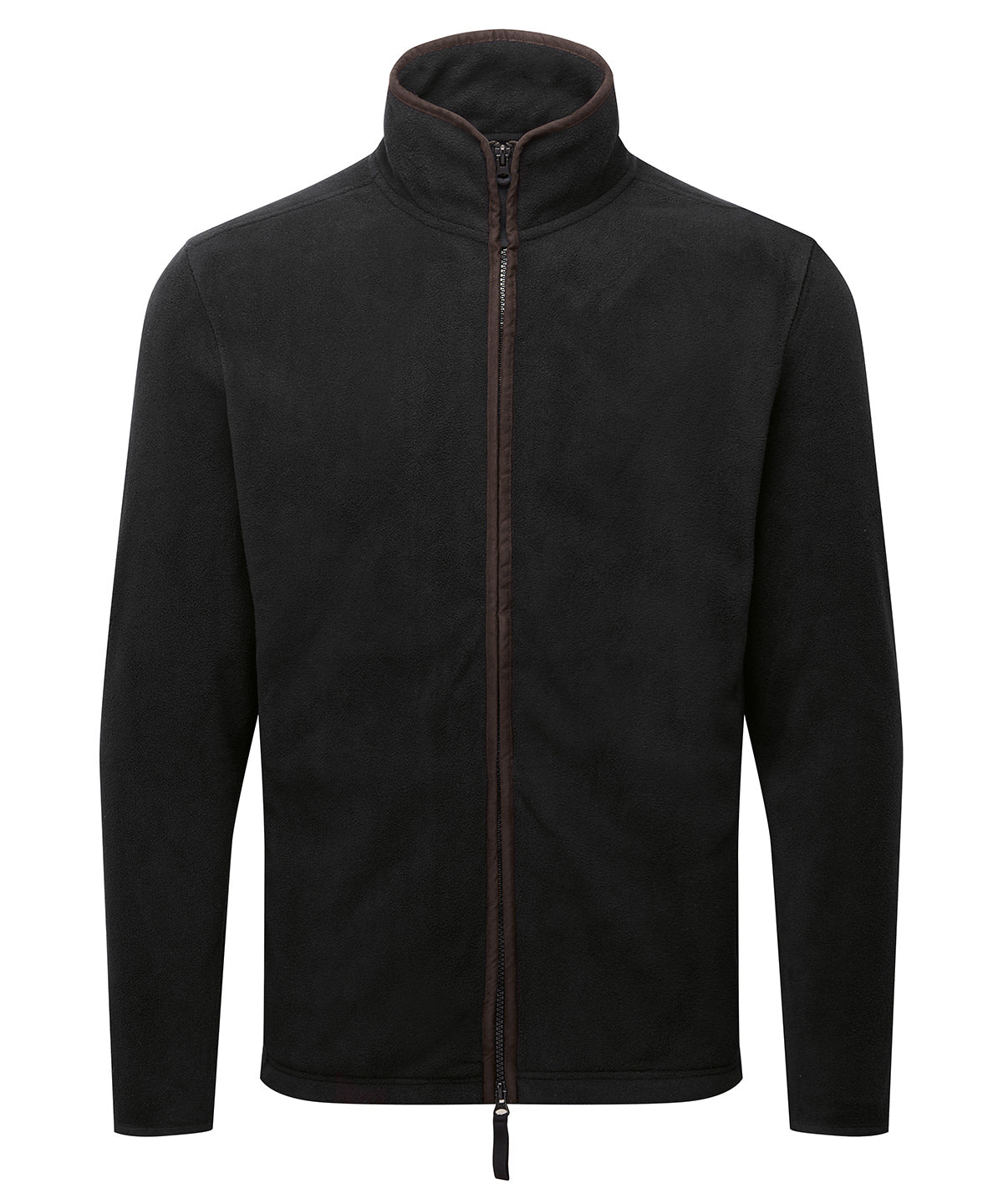 Flíspeysa Premier PR823 – Black/Brown – 3XL