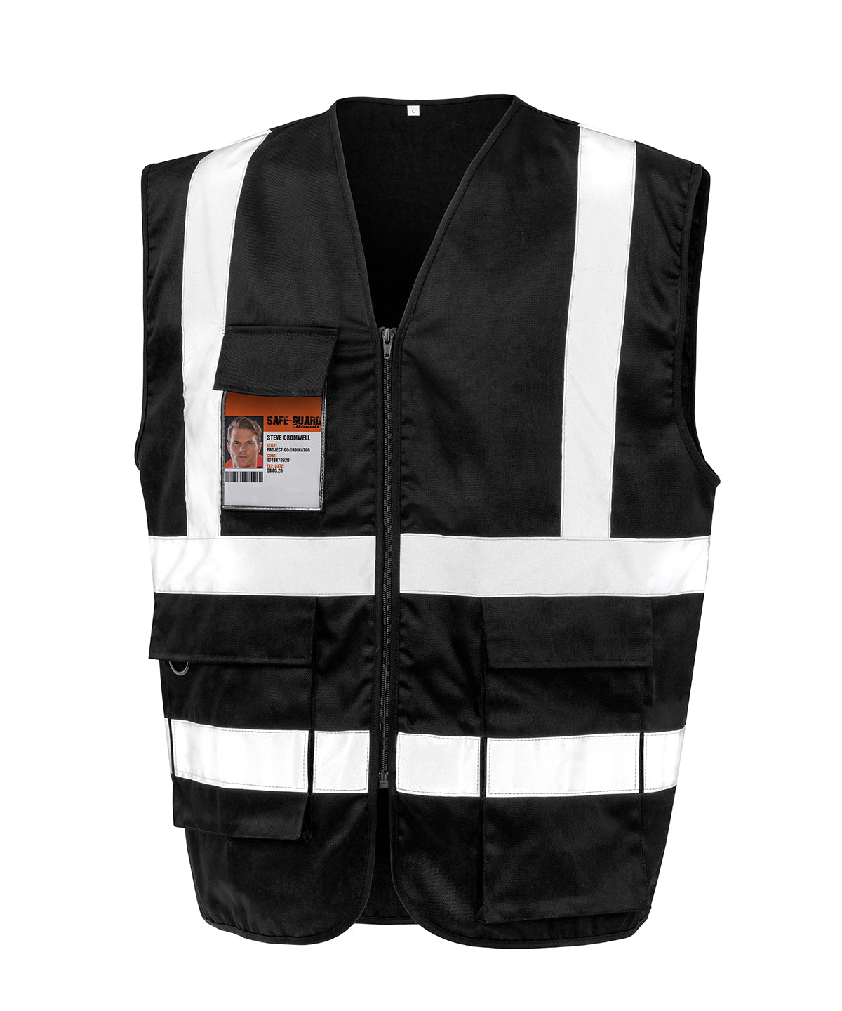 Öryggisvesti Result Safeguard R477X – Svartur – 3XL