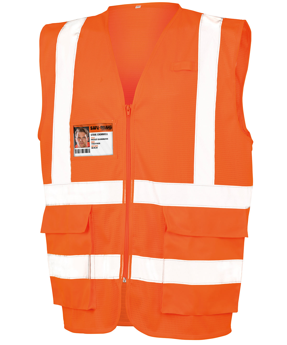 Öryggisvesti Result Safeguard R479X – Fluorescent Orange – 3XL
