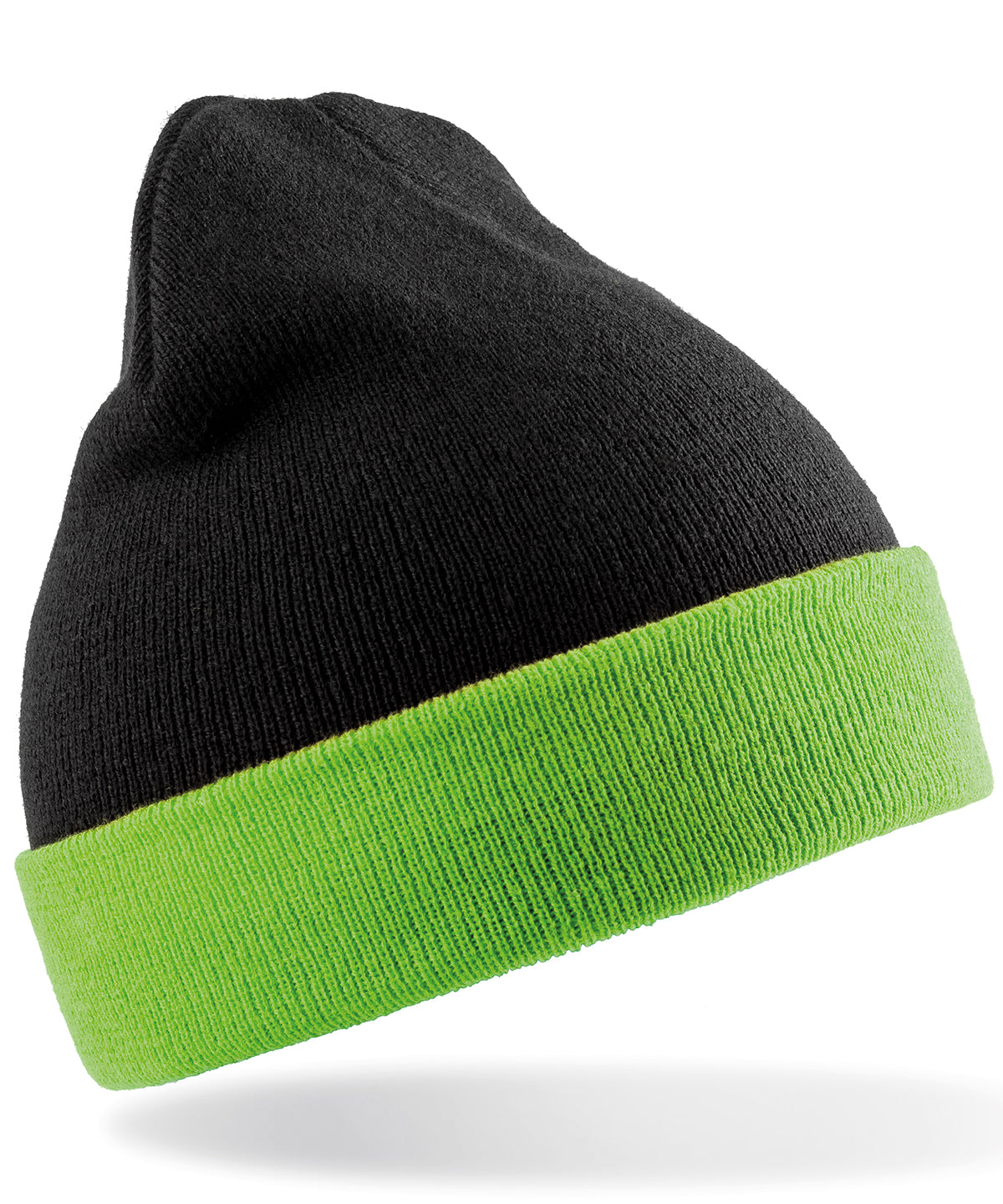 Húfa Result Recycled RC930 – Black/Lime – One size