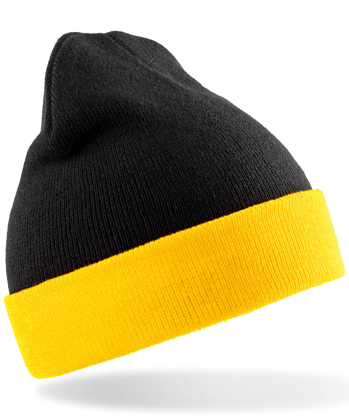 Húfa Result Recycled RC930 – Black/Yellow – One size