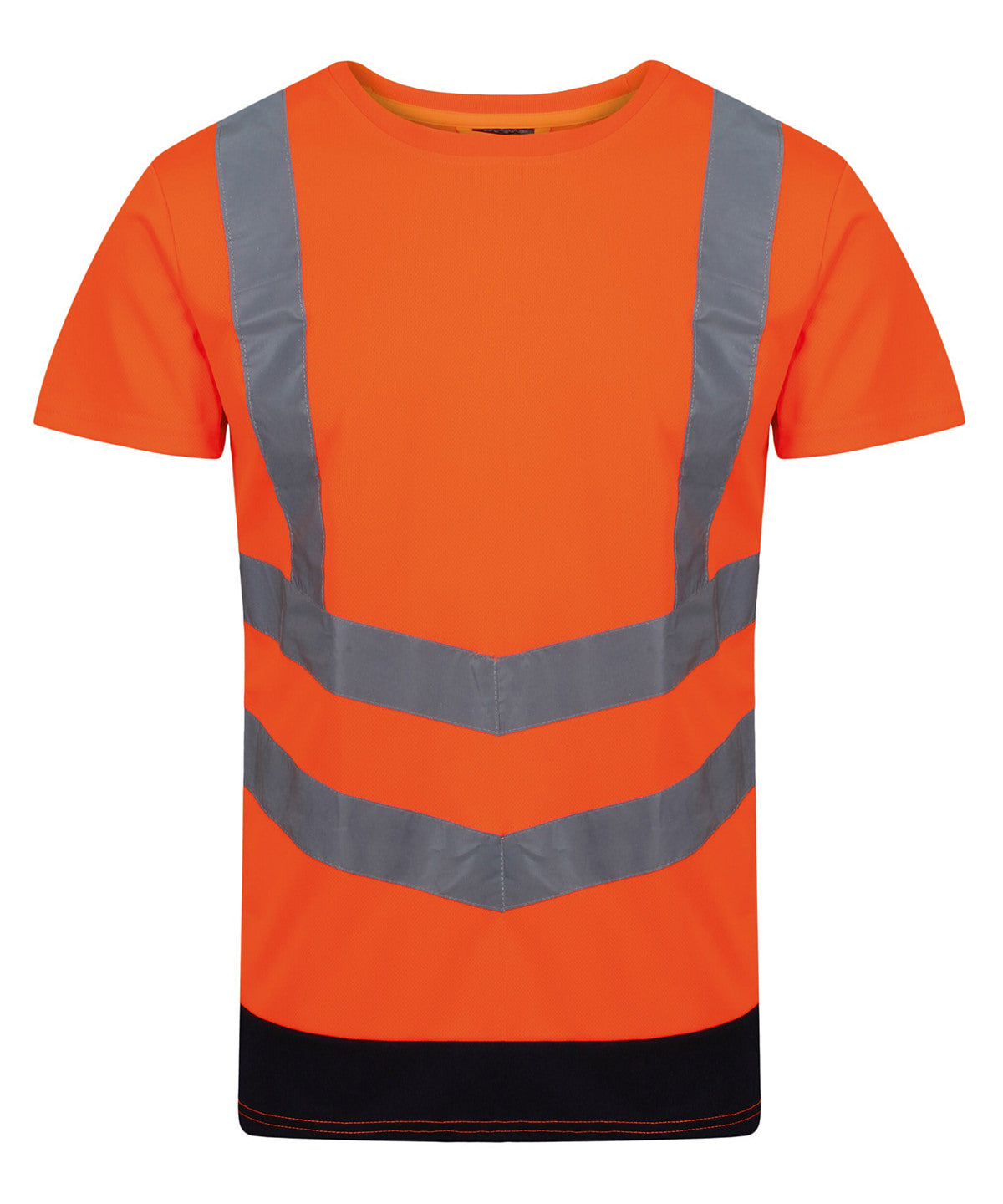 Stuttermabolur Regatta High Visibility RG463 – Orange/Navy – 3XL