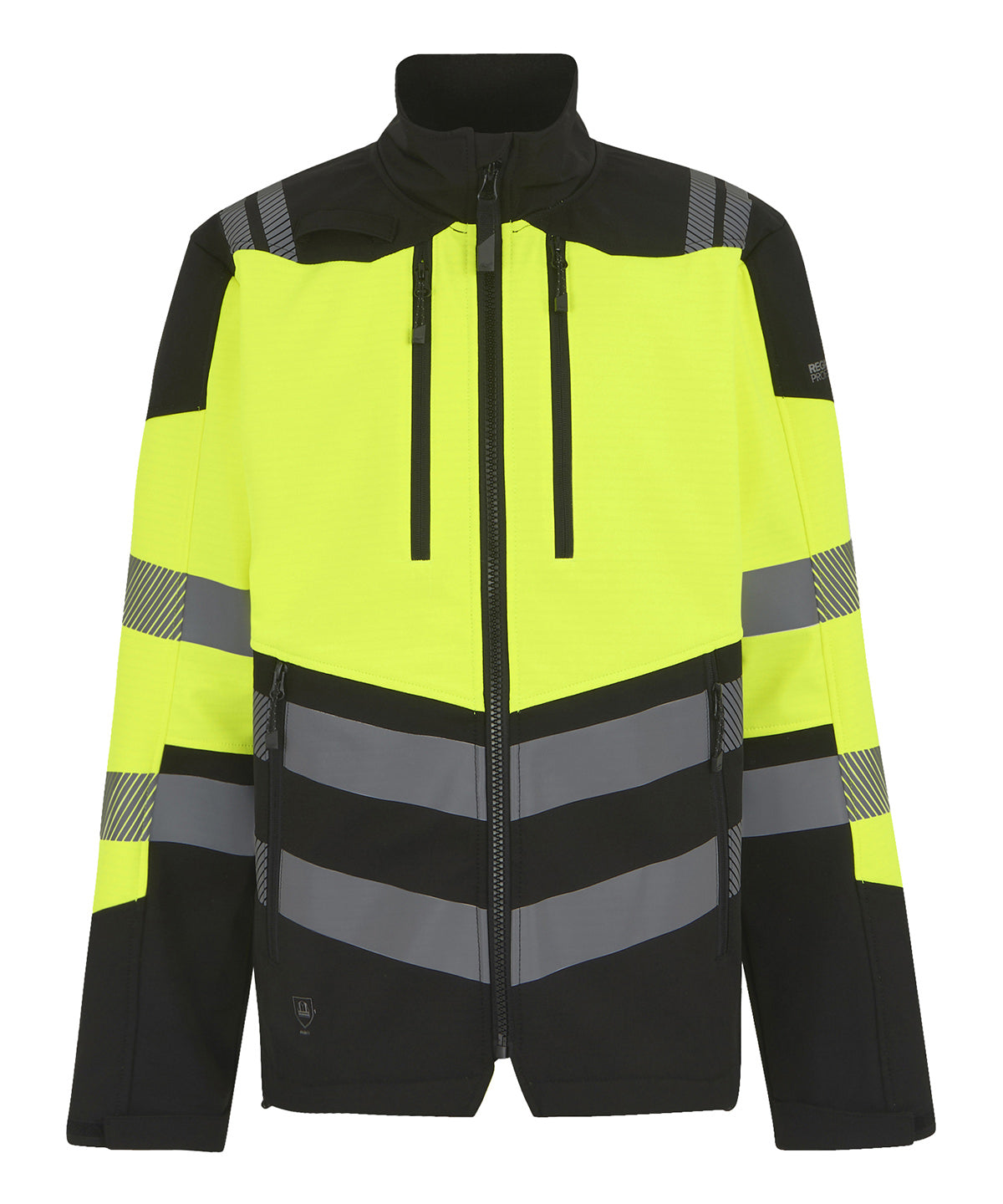 Softshell-jakki Regatta High Visibility RG478 – Black/Yellow – 4XL