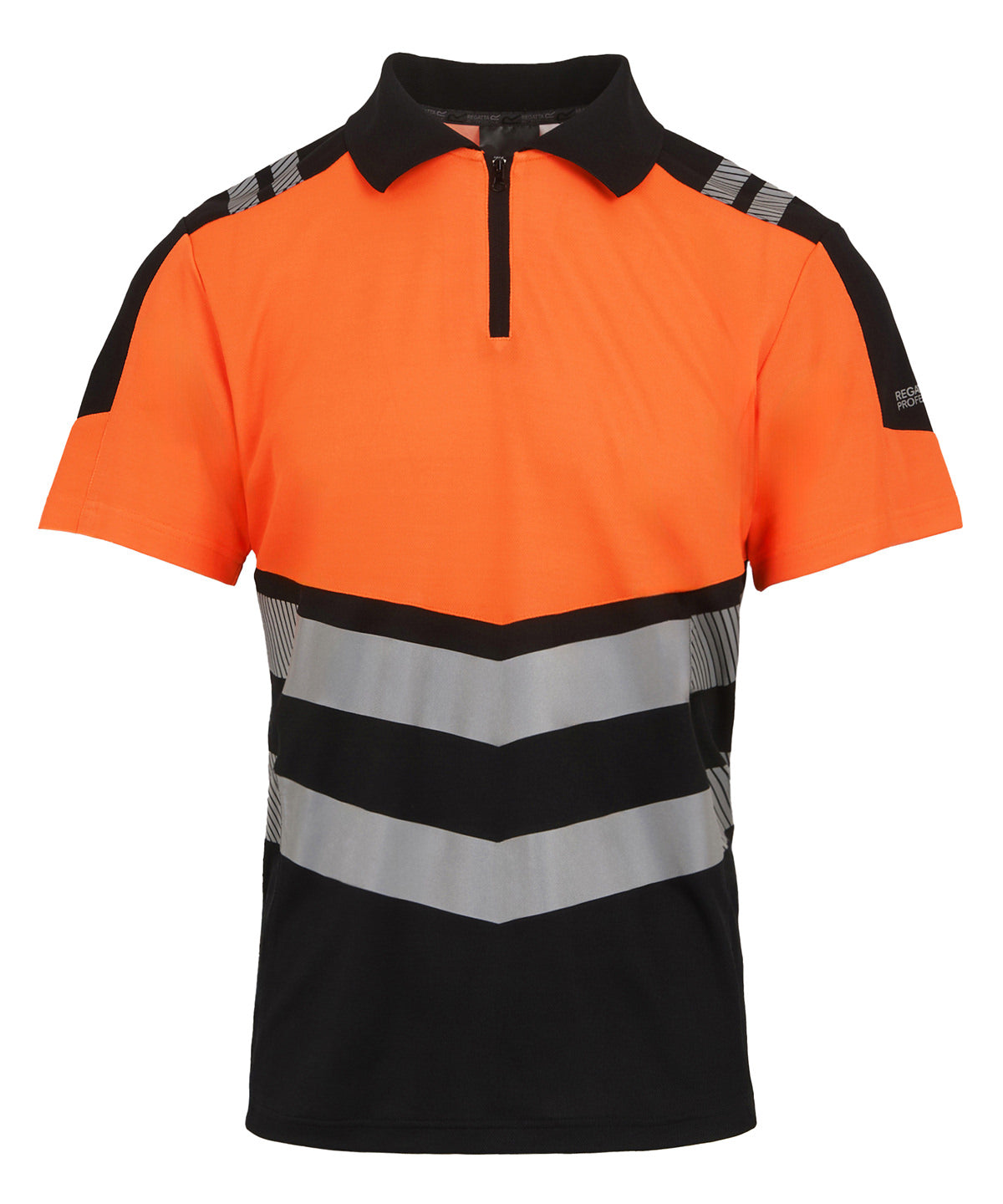 Pólóbolur Regatta High Visibility RG482 – Black/Orange – 4XL