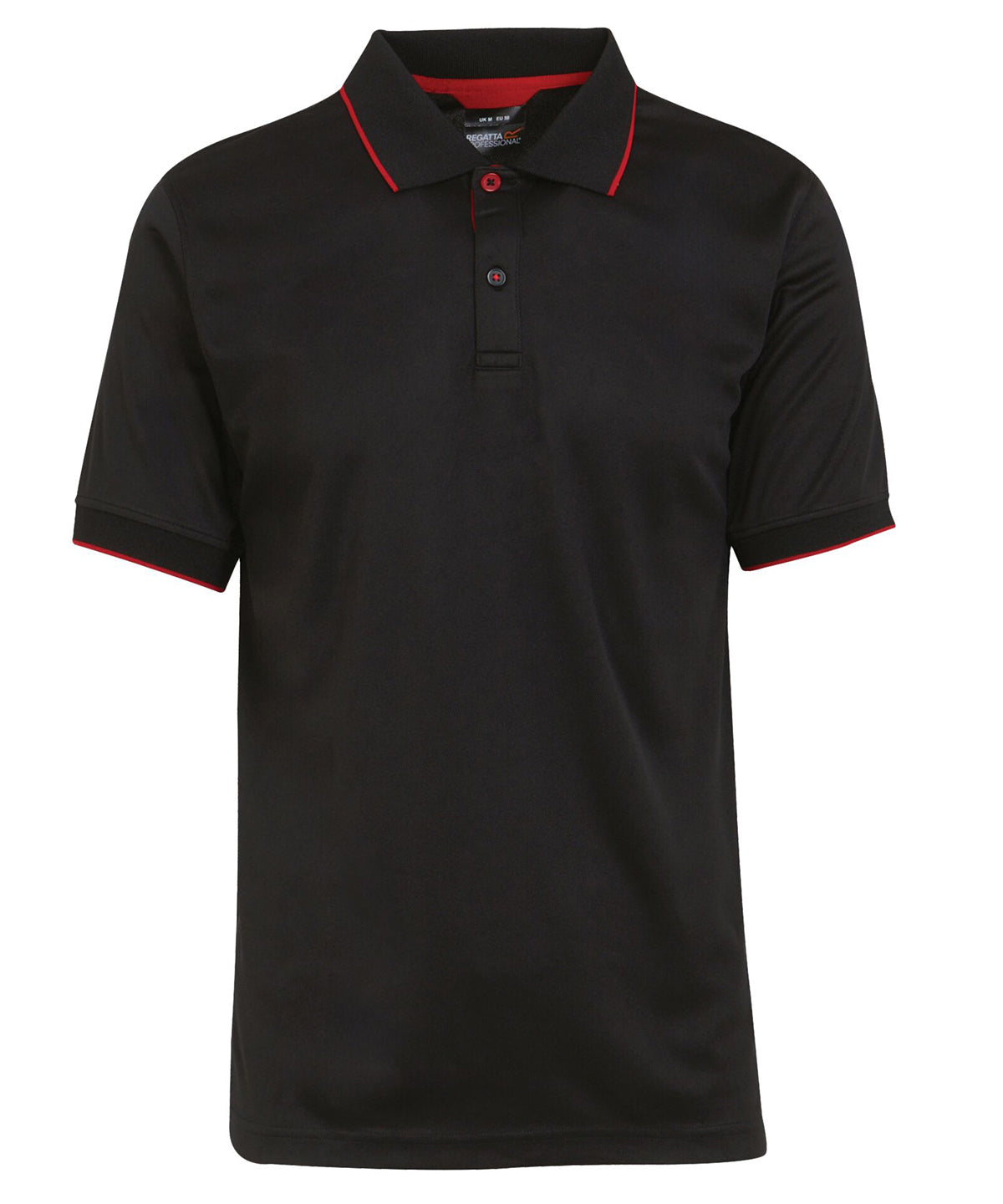 Pólóbolur Regatta Professional RG596 – Black/Classic Red – 3XL