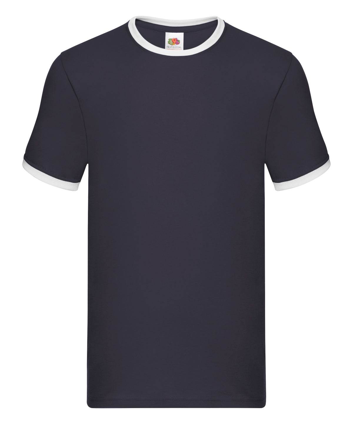 Stuttermabolur Fruit of the Loom SS168 – Navy/White – 3XL