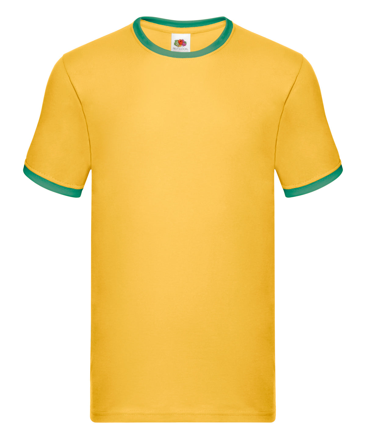 Stuttermabolur Fruit of the Loom SS168 – Sunflower/Kelly Green – 3XL
