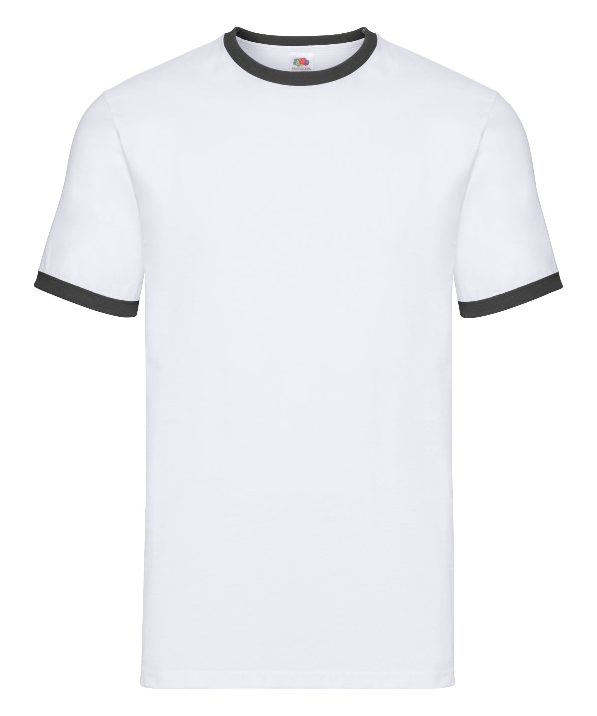 Stuttermabolur Fruit of the Loom SS168 – White/Black – 3XL