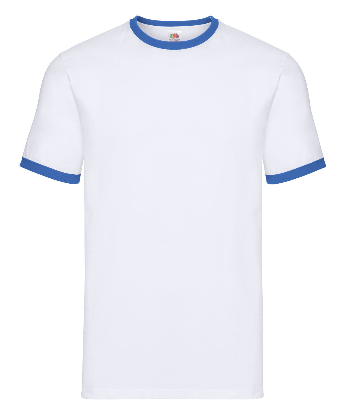 Stuttermabolur Fruit of the Loom SS168 – White/Royal Blue – 3XL