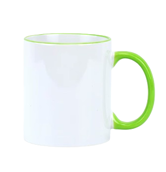 Bolli með litað handfang (grænt) - Hannaðu þinn eigin