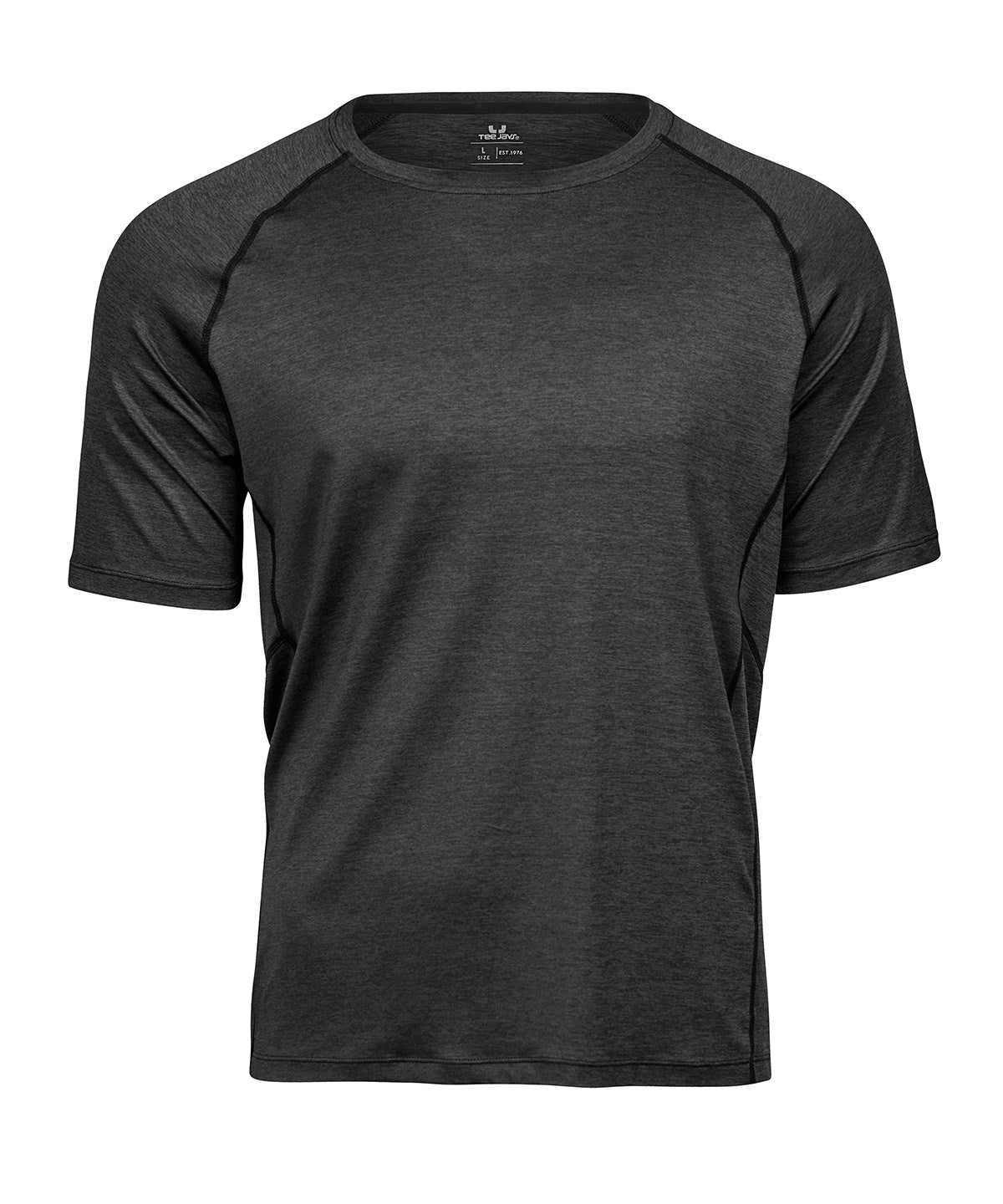 Stuttermabolur Tee Jays TJ072 – Black Melange – 3XL