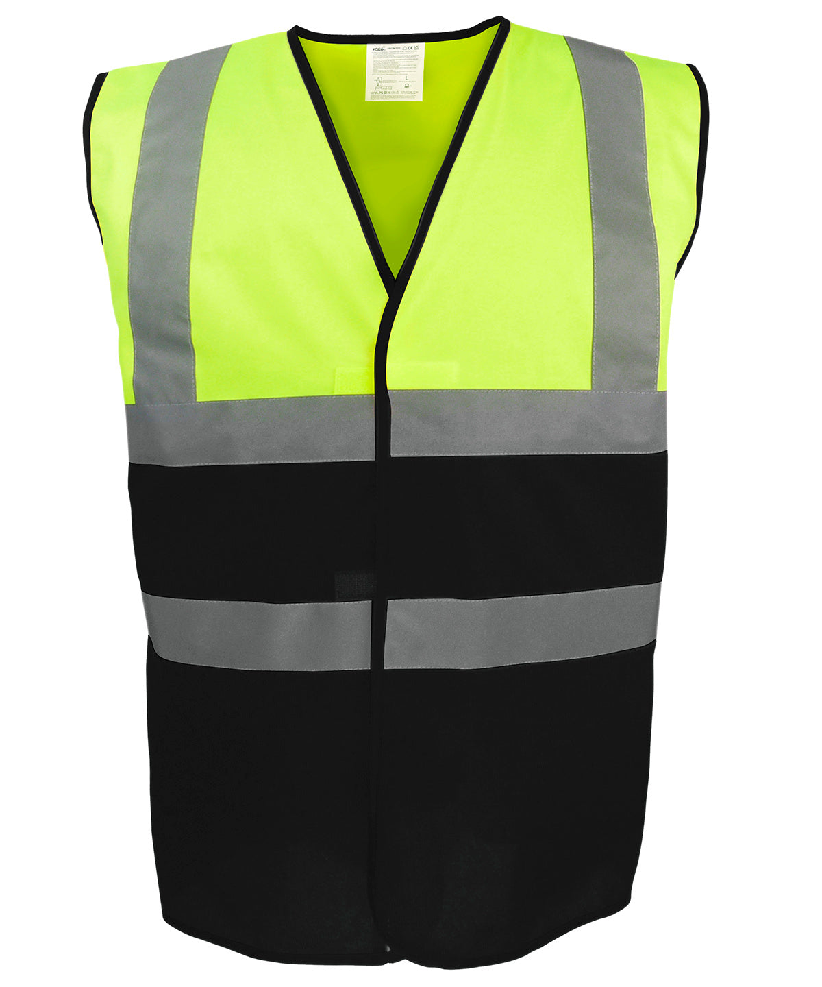 Öryggisvesti Yoko YK107 – Hi-vis Yellow/Black – 3XL