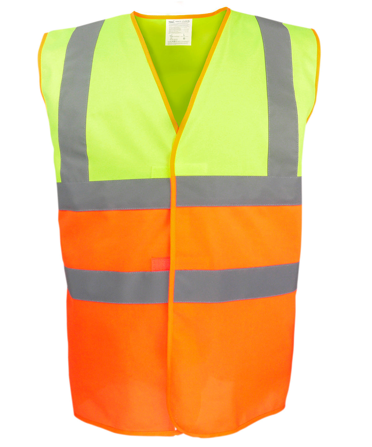 Öryggisvesti Yoko YK107 – Hi-vis Yellow/Orange – 3XL